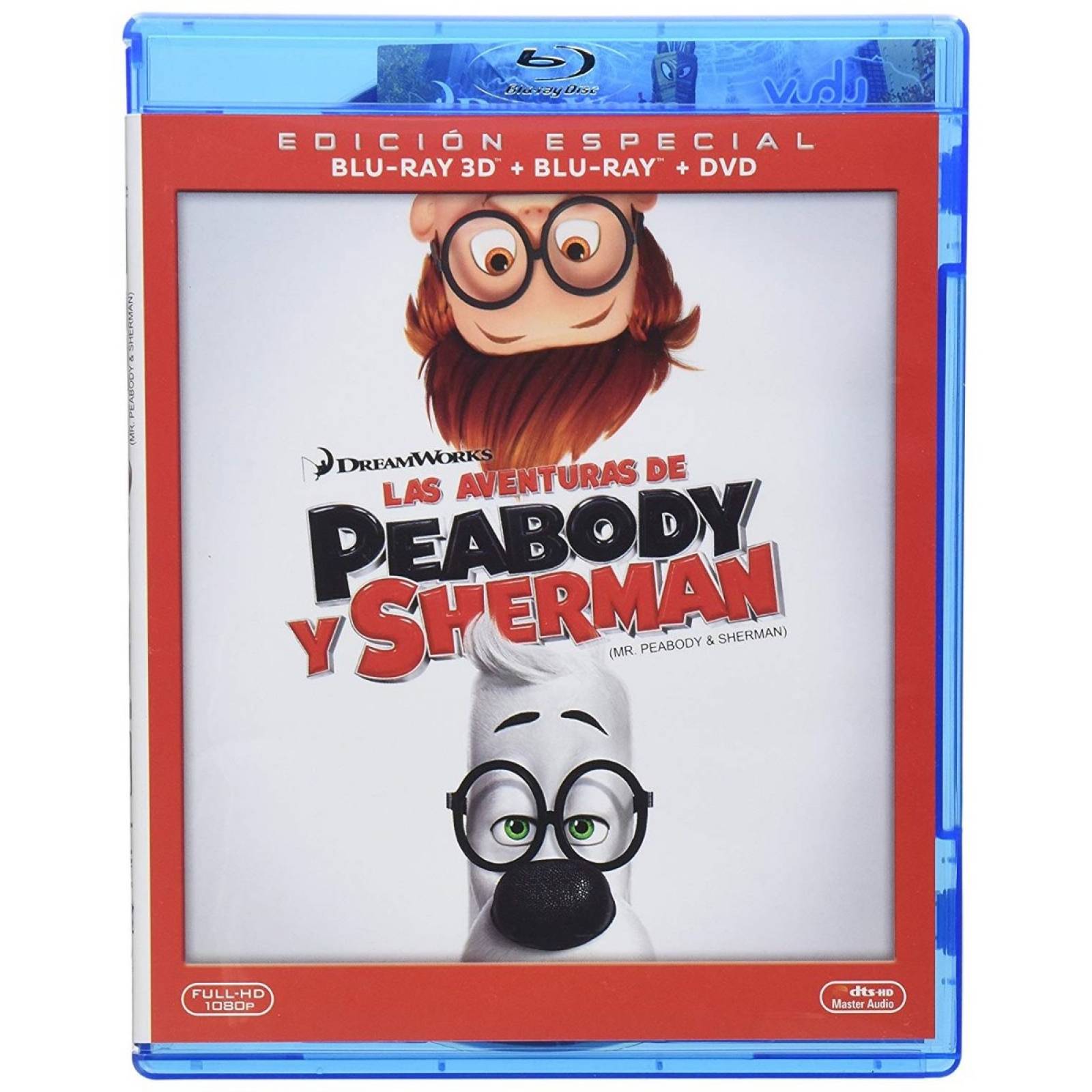 Las Aventuras De Peabody Y Sherman Pelicula 3d + Bb + Dvd