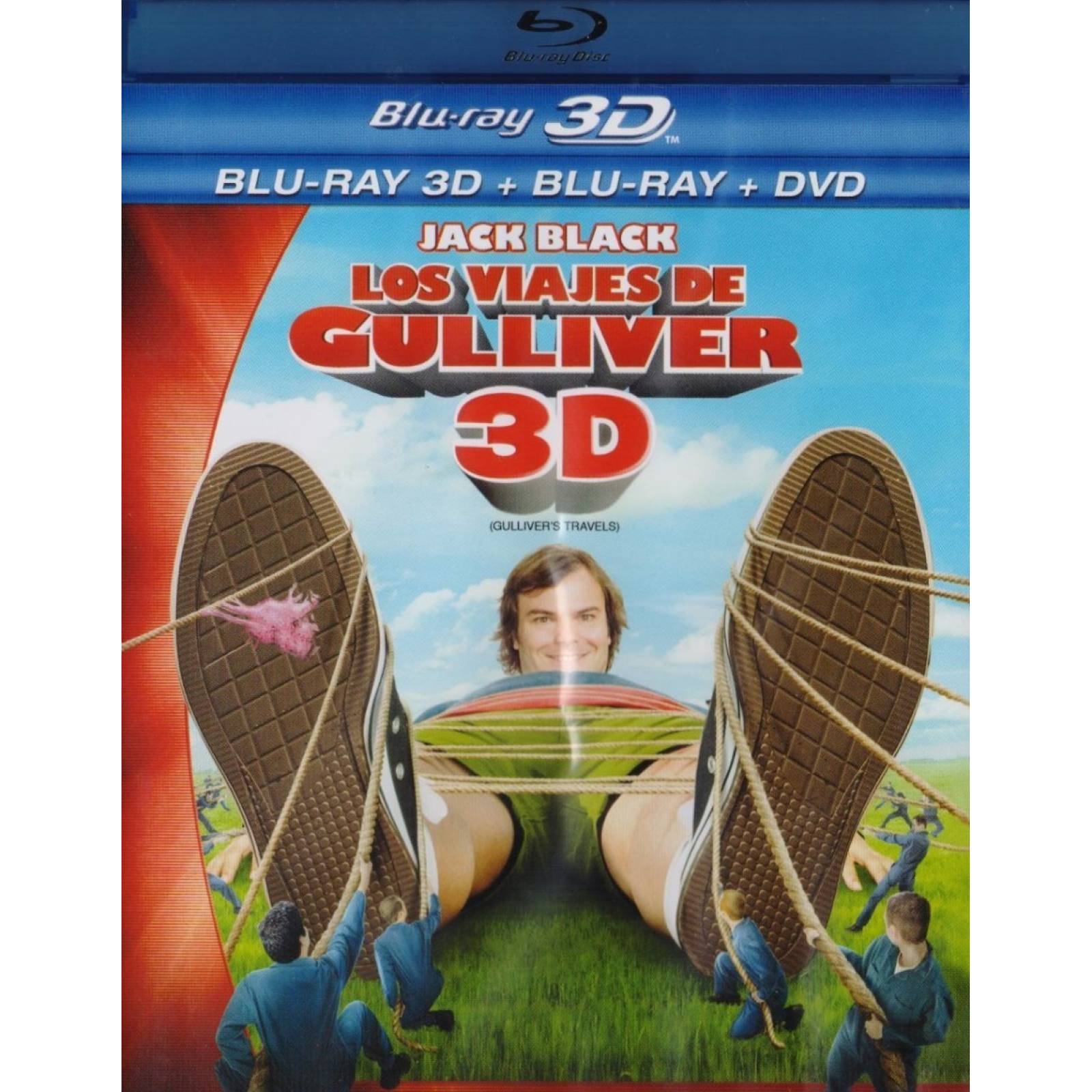 Los Viajes De Gulliver Pelicula Blu-ray 3d + Blu-ray + Dvd