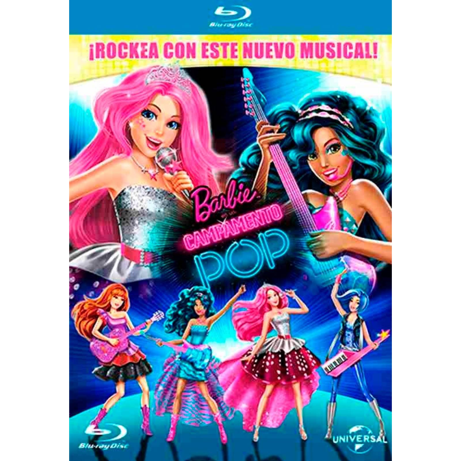 Barbie Campamento Pop In Rock N  Royals Pelicula Blu ray