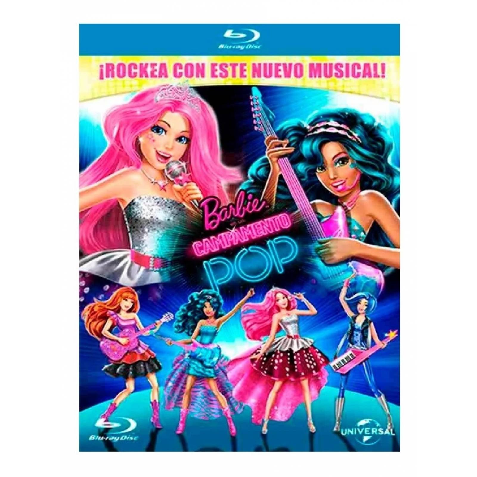 Barbie Campamento Pop In Rock N  Royals Pelicula Blu ray