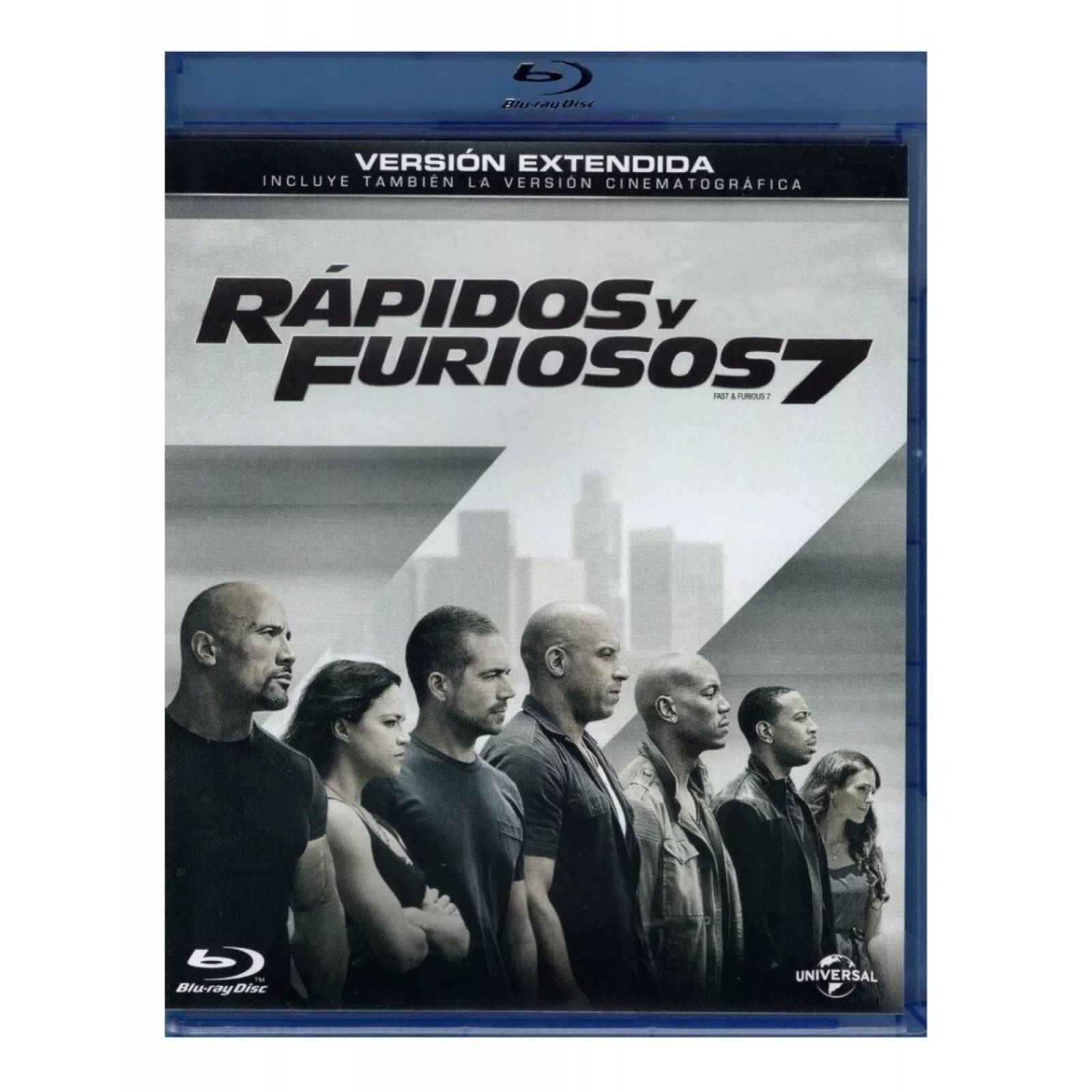 Rapidos Y Furiosos 7 Siete Vin Diesel Pelicula Blu ray