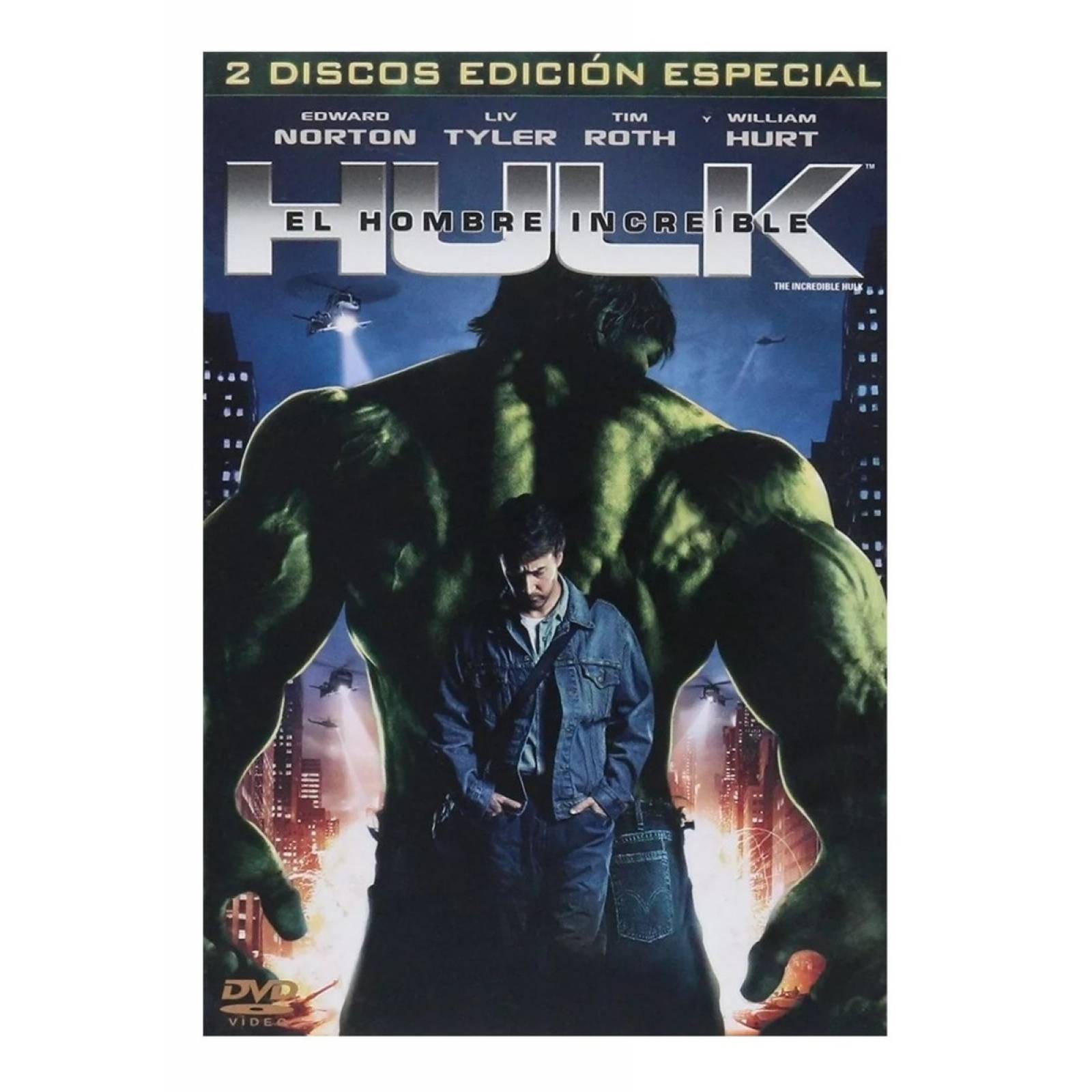 Hulk El Hombre Increible Edward Norton 2 Discos Pelicula Dvd