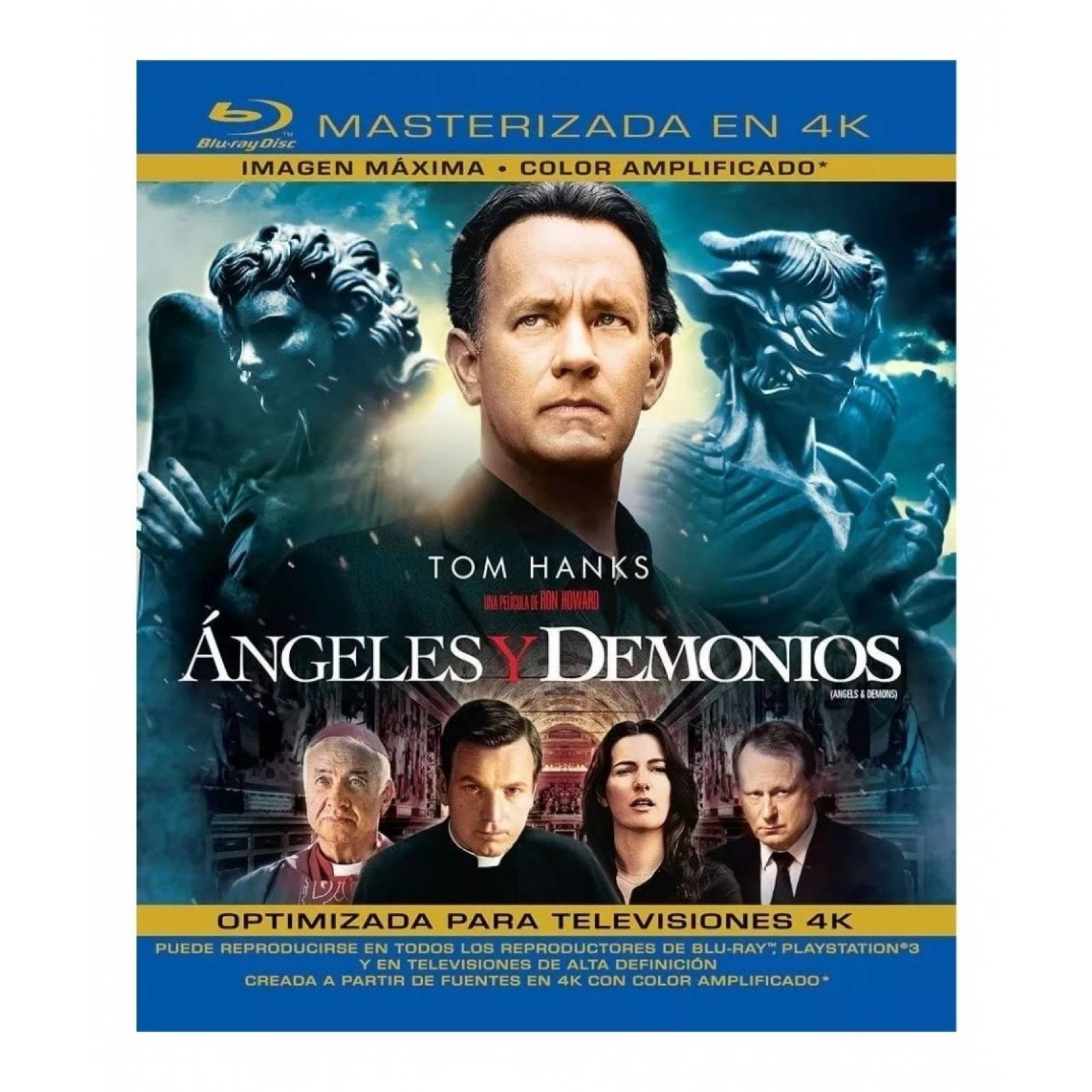 Angeles Y Demonios Tom Hanks Pelicula Blu ray 4k