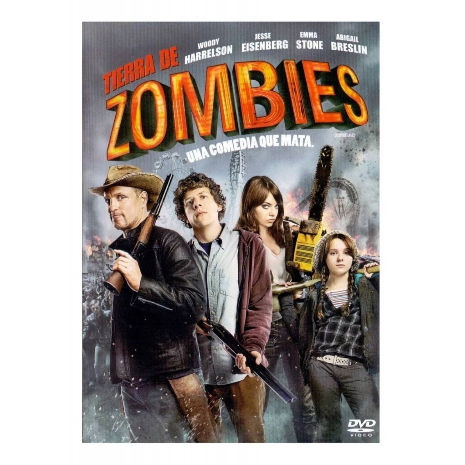 Tierra De Zombies Zombieland Emma Stone Pelicula Dvd