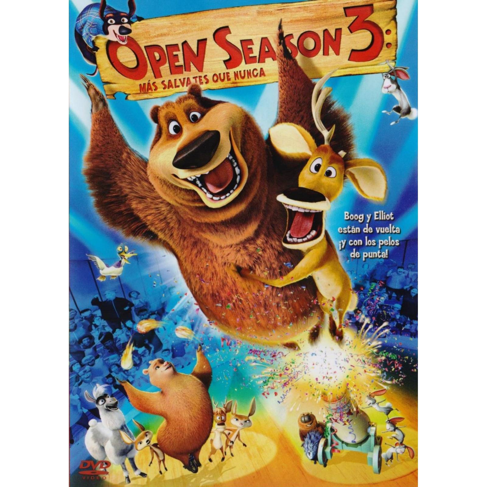 Open Season 3 Tres Amigos Salvajes Jaime Camil Pelicula Dvd