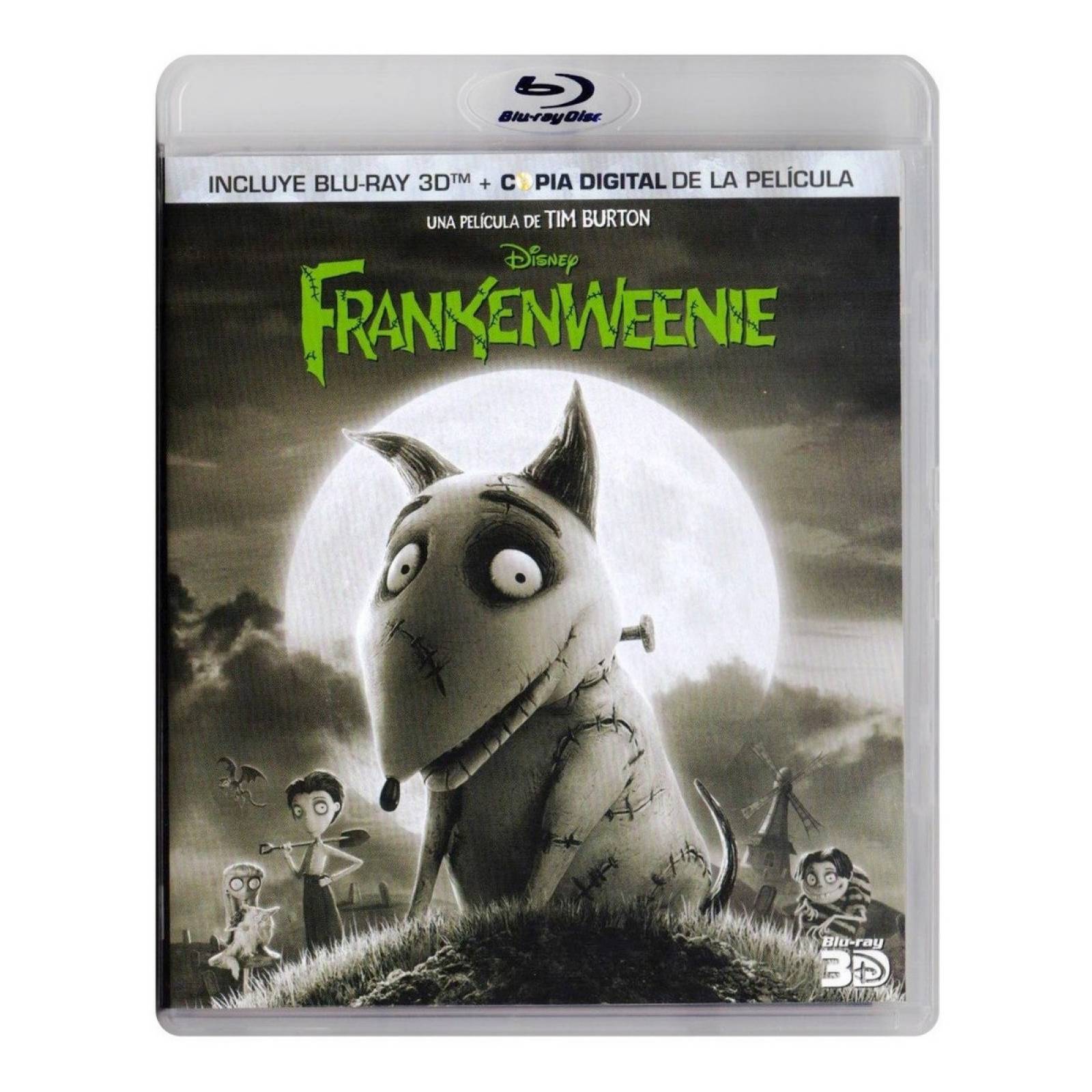 Frankenweenie Disney Tim Burton Pelicula Blu-ray 3d