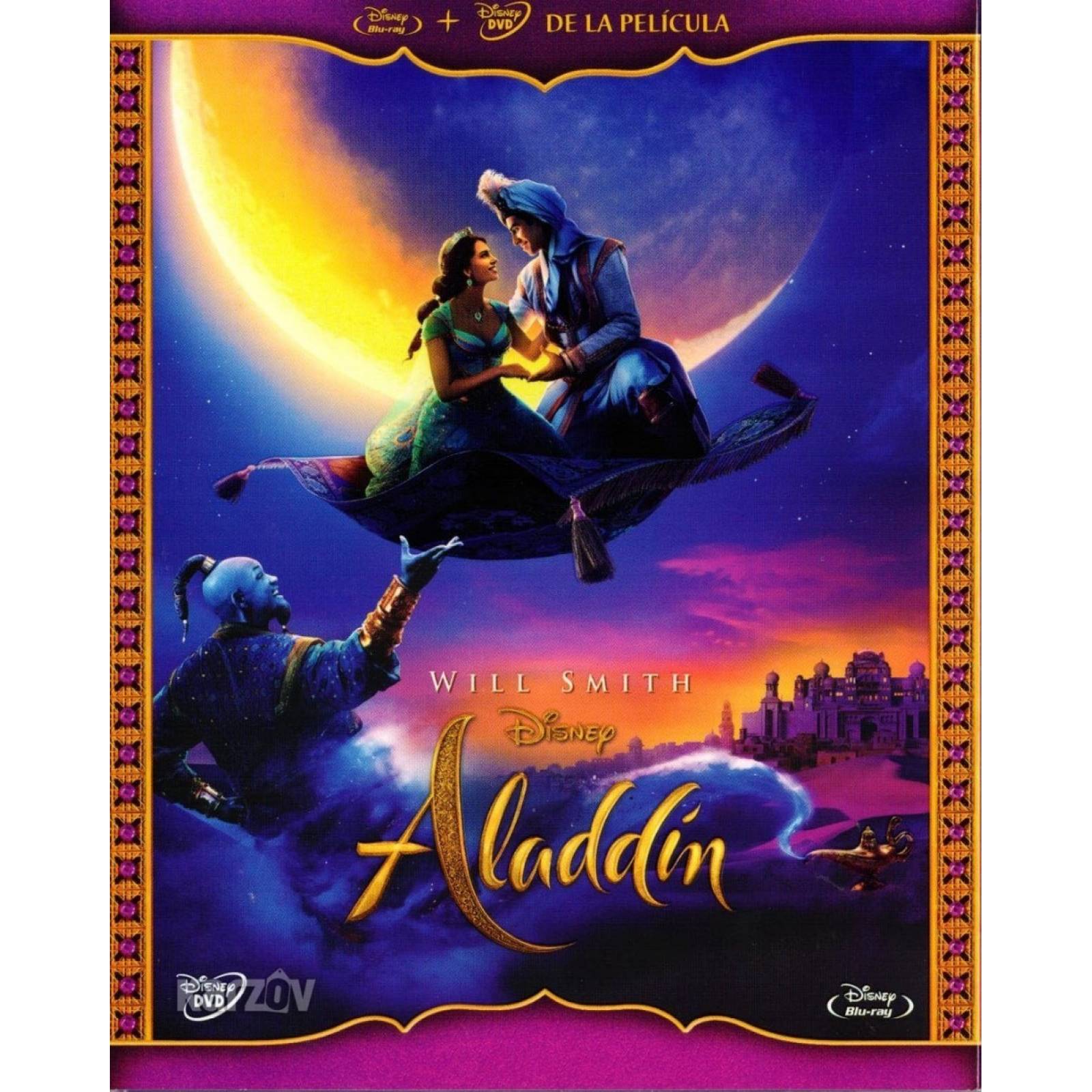 Aladdin 2019 Disney Will Smith Pelicula Blu-ray + Dvd