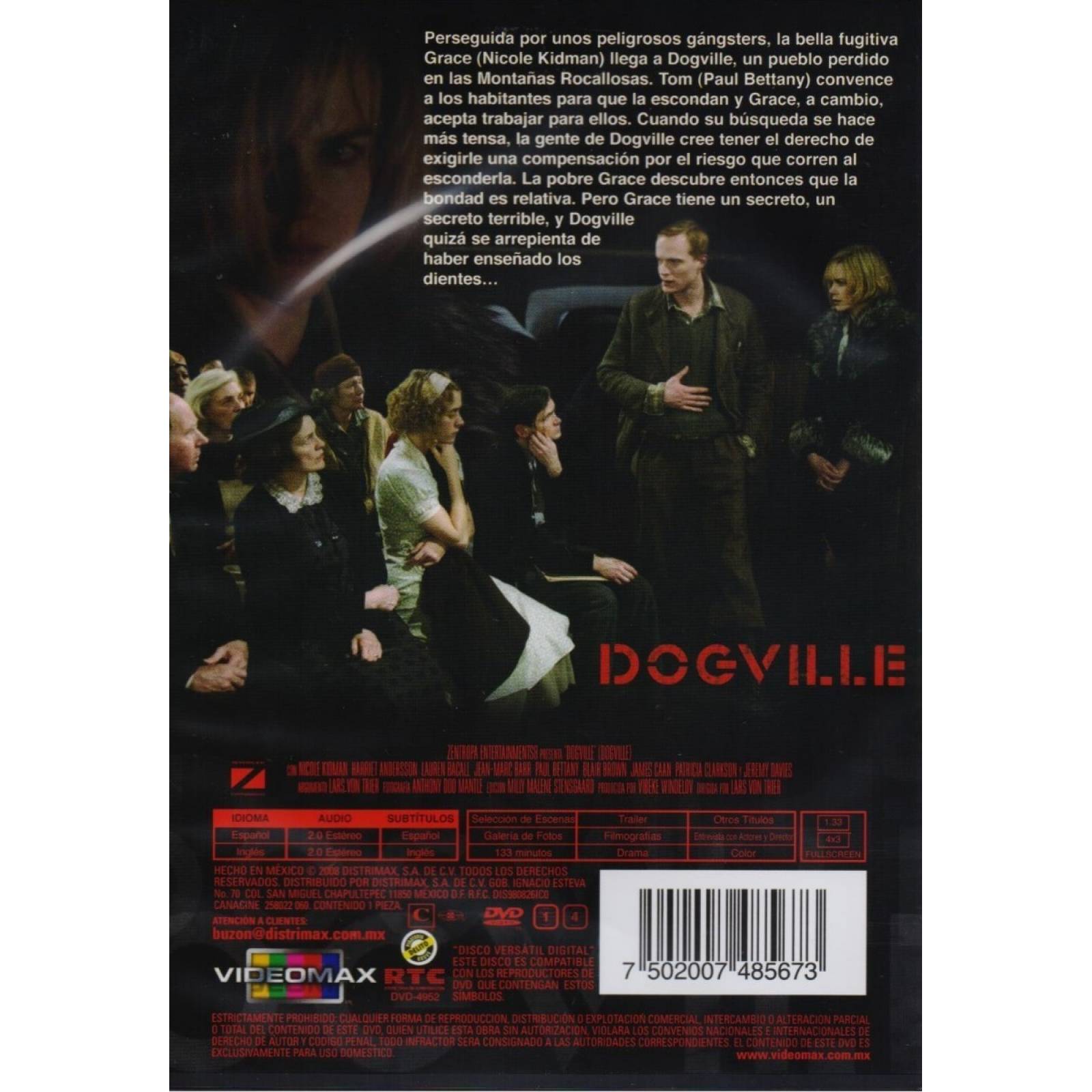 Dogville Lars Von Trier Nicole Kidman Pelicula Dvd