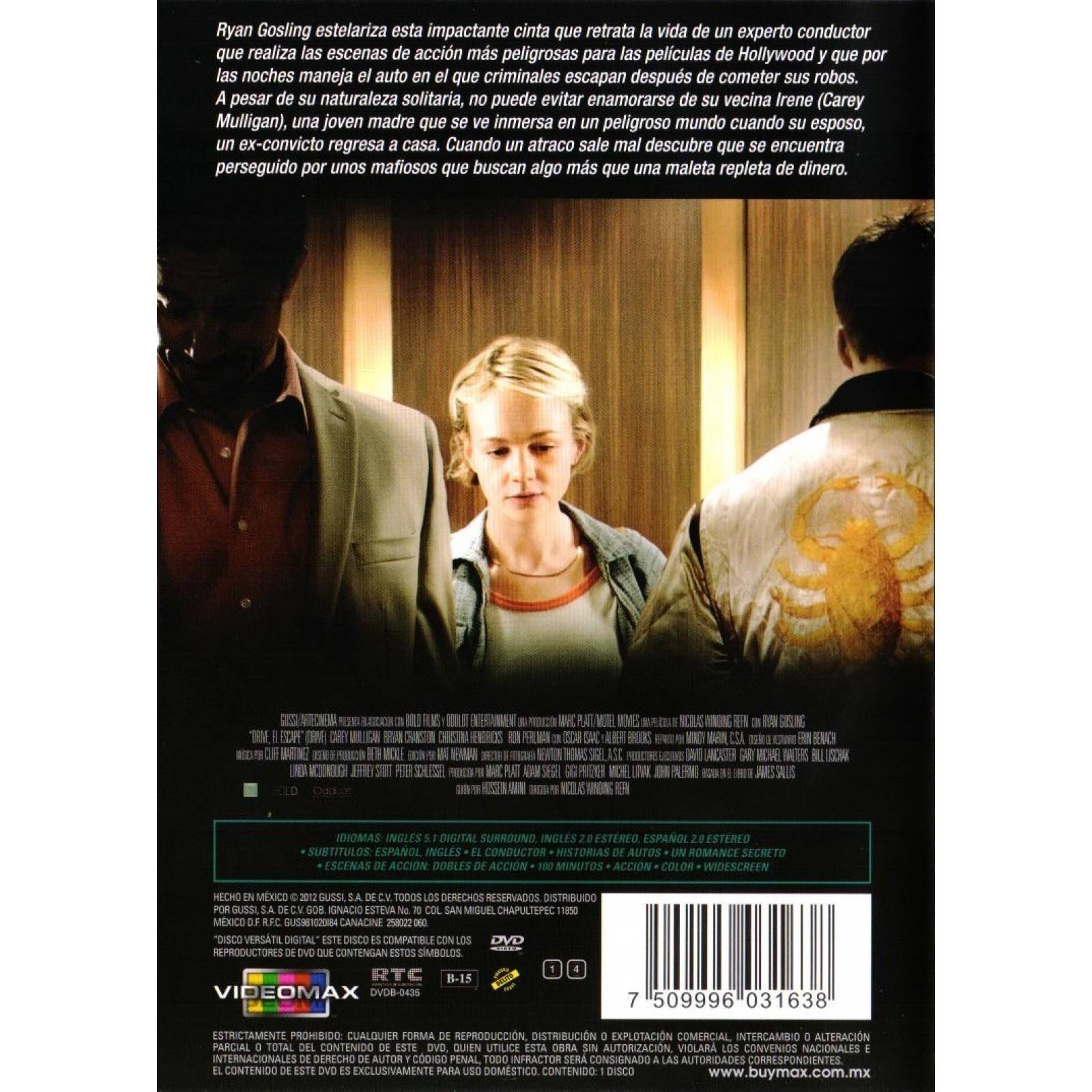 El Escape Drive Ryan Gosling Pelicula Dvd