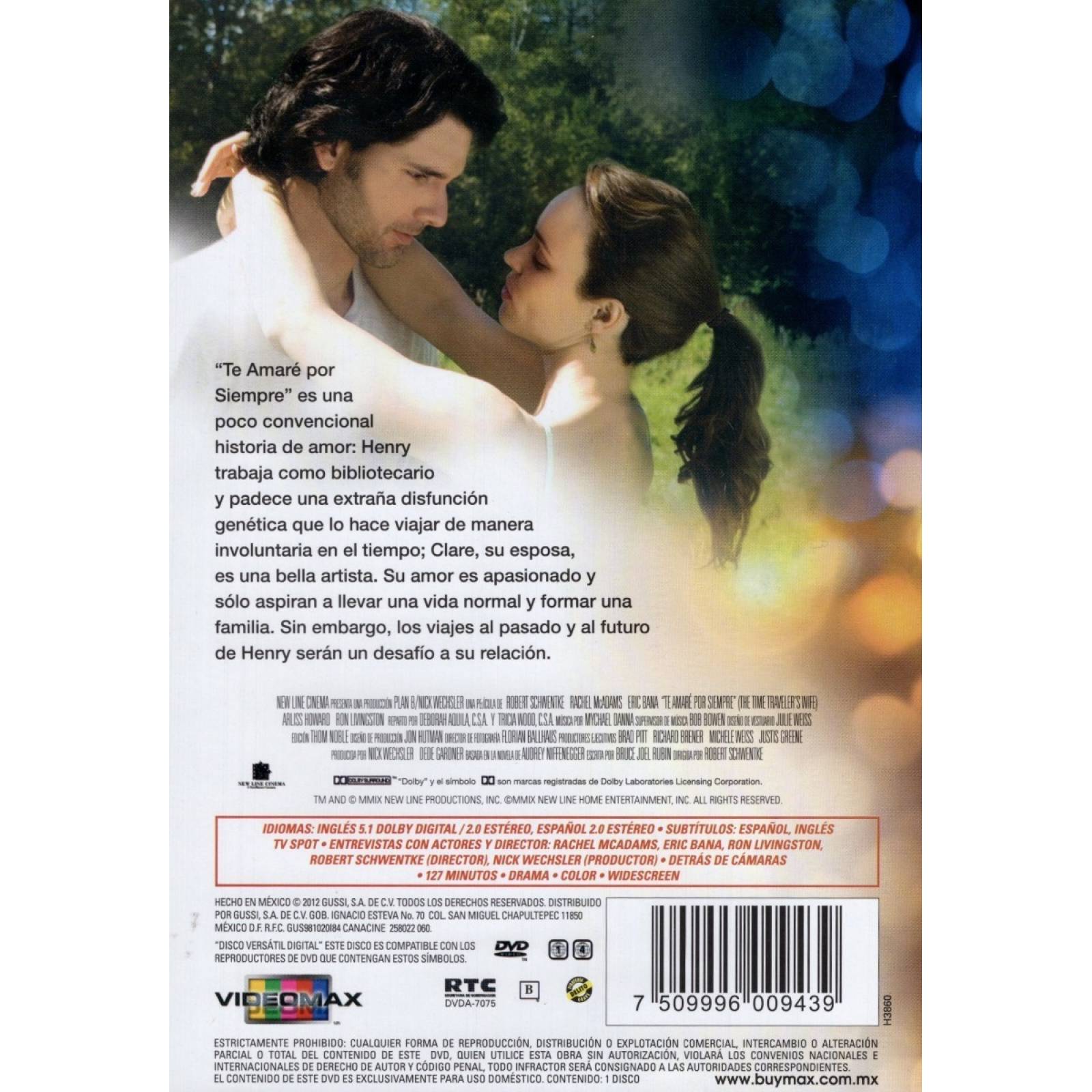 Te Amare Por Siempre Trevelers Wife Eric Bana Pelicula Dvd