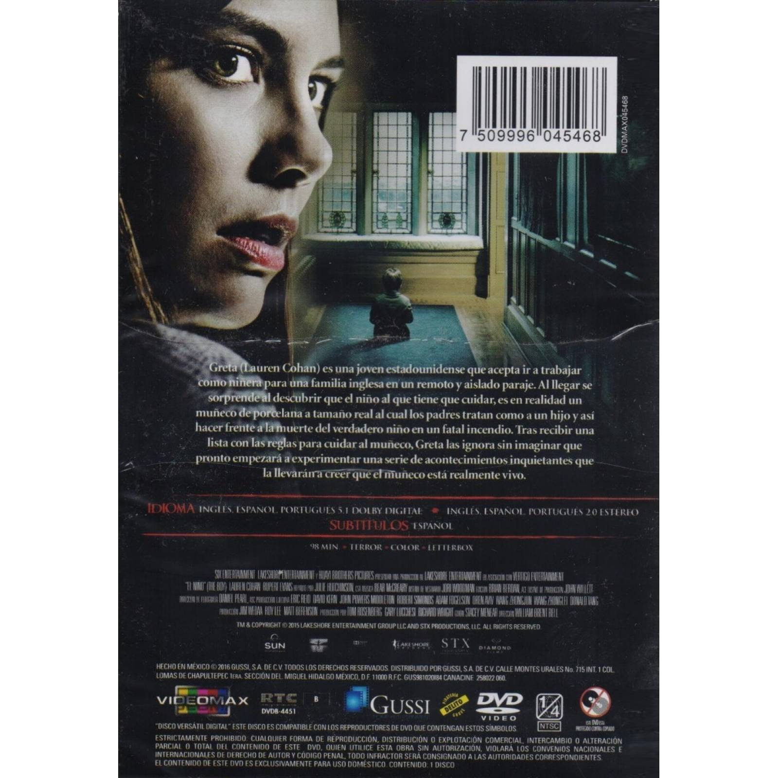 El Niño The Boy Pelicula En Dvd