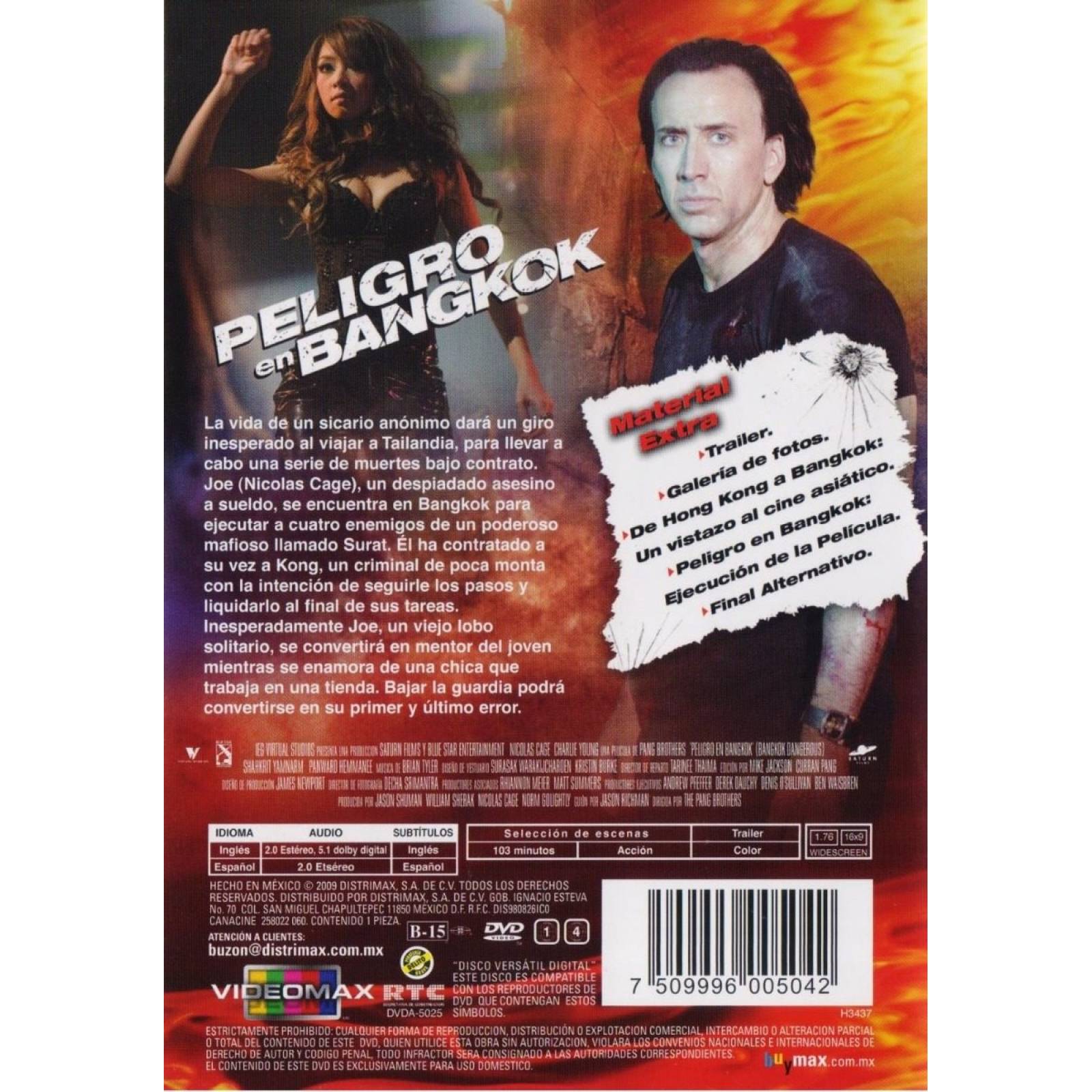 Peligro En Bangkok Nicolas Cage Pelicula Dvd