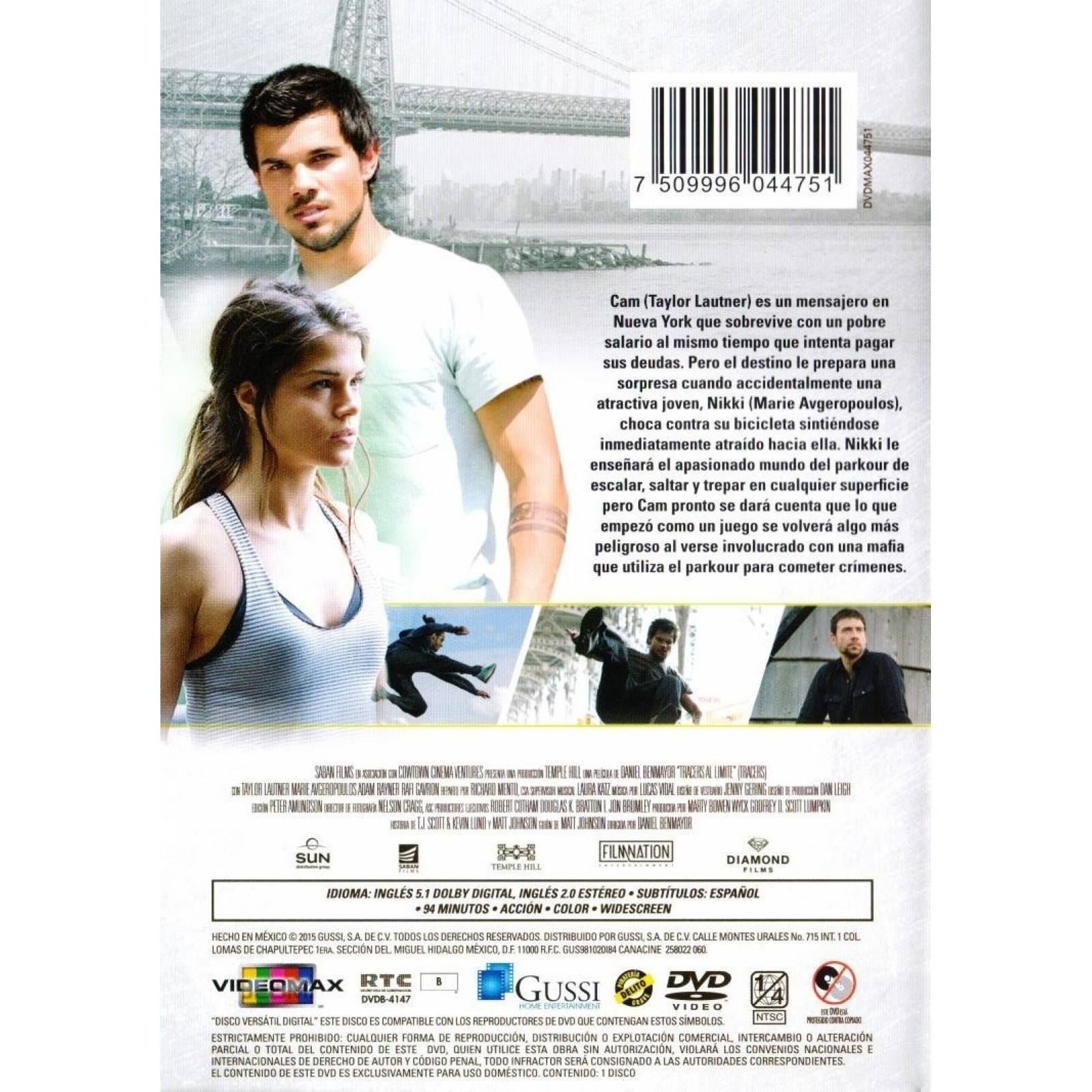 Tracers Al Limite Taylor Lautner Pelicula Dvd