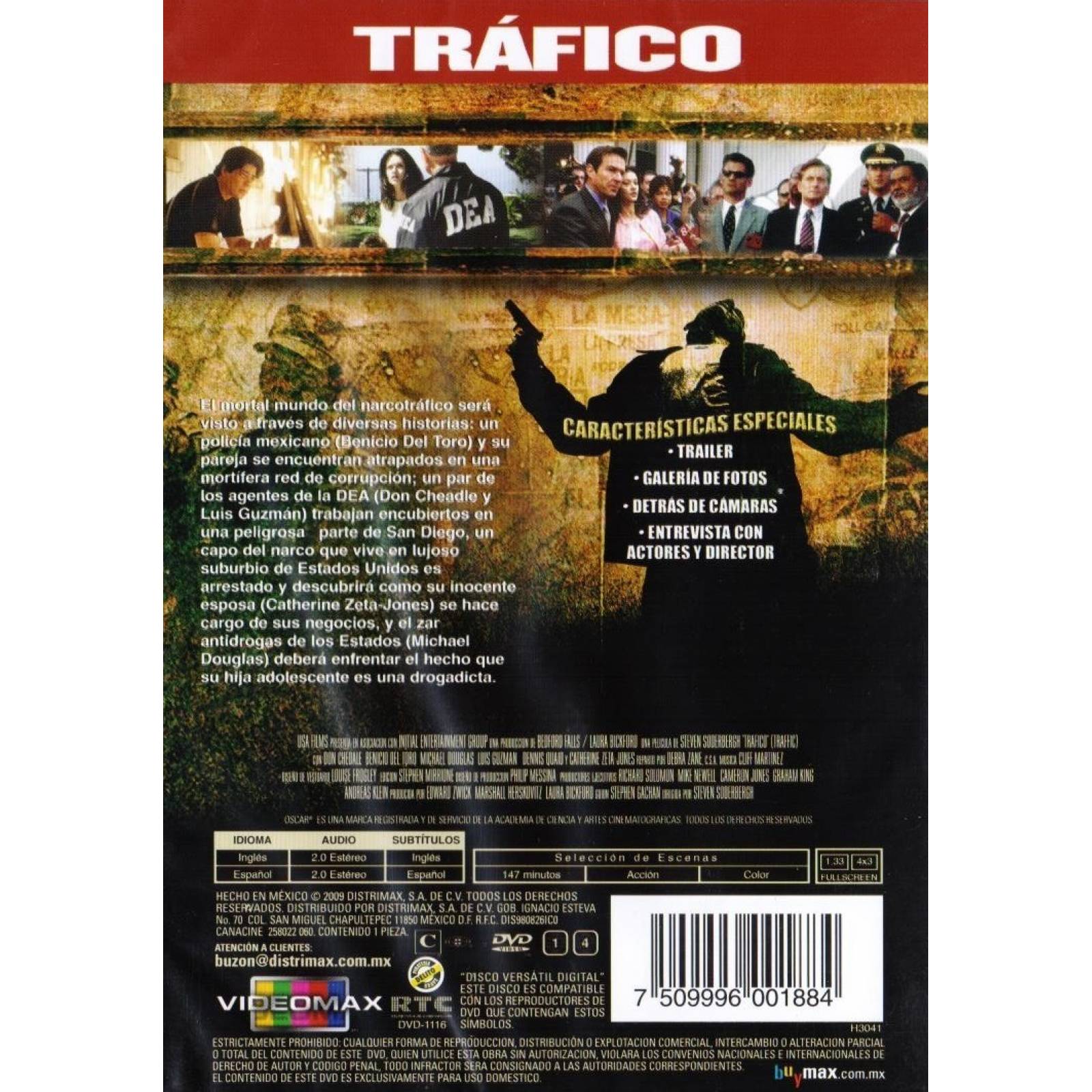 Trafico Traffic Benicio Del Toro Zeta Jones Peliculas Dvd