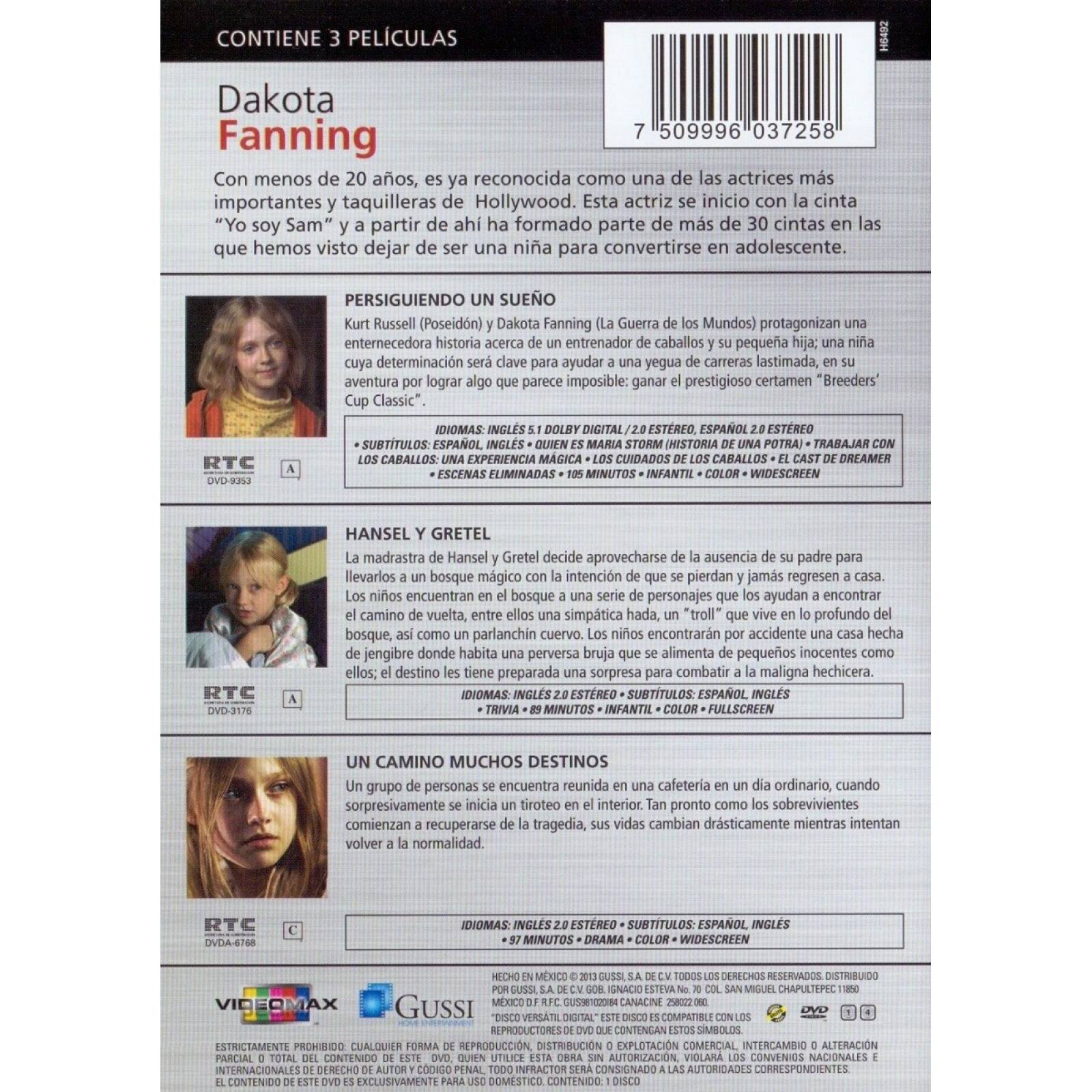 Dakota Fanning Coleccion Tres Peliculas Dvd