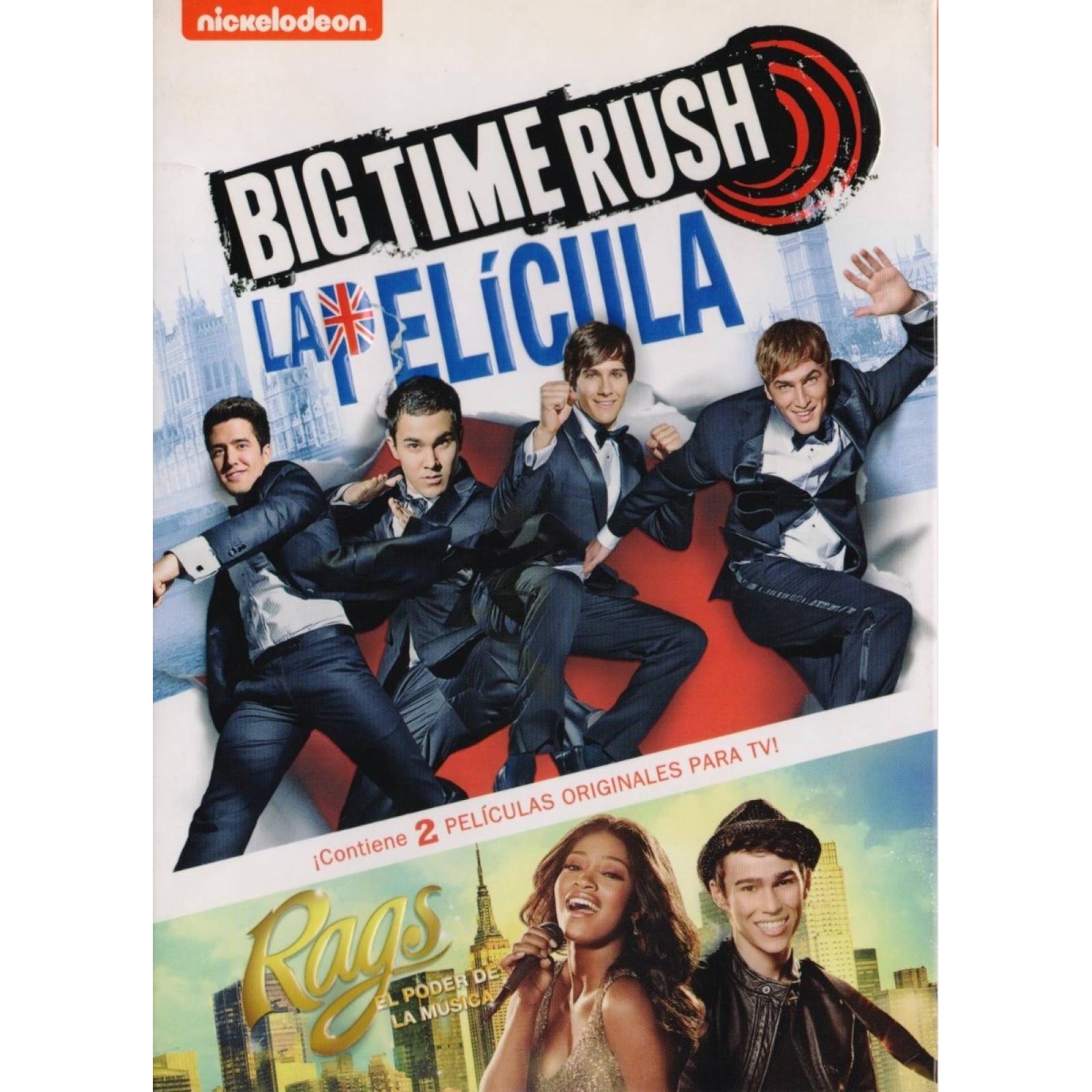Big Time Rush La Pelicula + Rags El Poder De La Musica Dvd