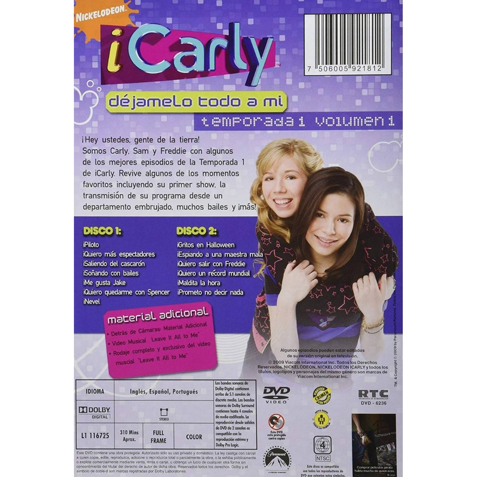 I Carly Primera Temporada 1 Uno Dvd