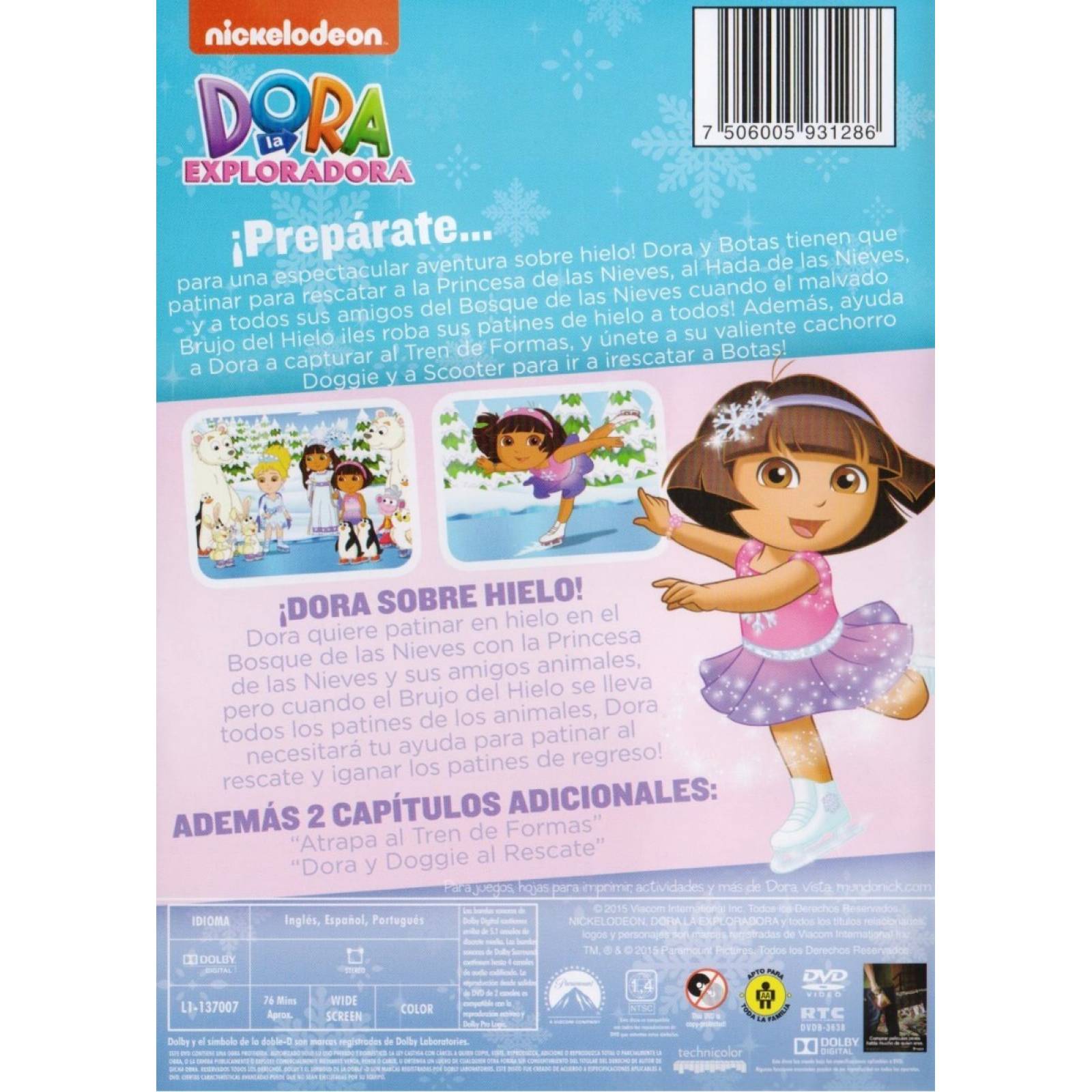 Dora La Exploradora Sobre Hielo 3 Episodios Serie Dvd
