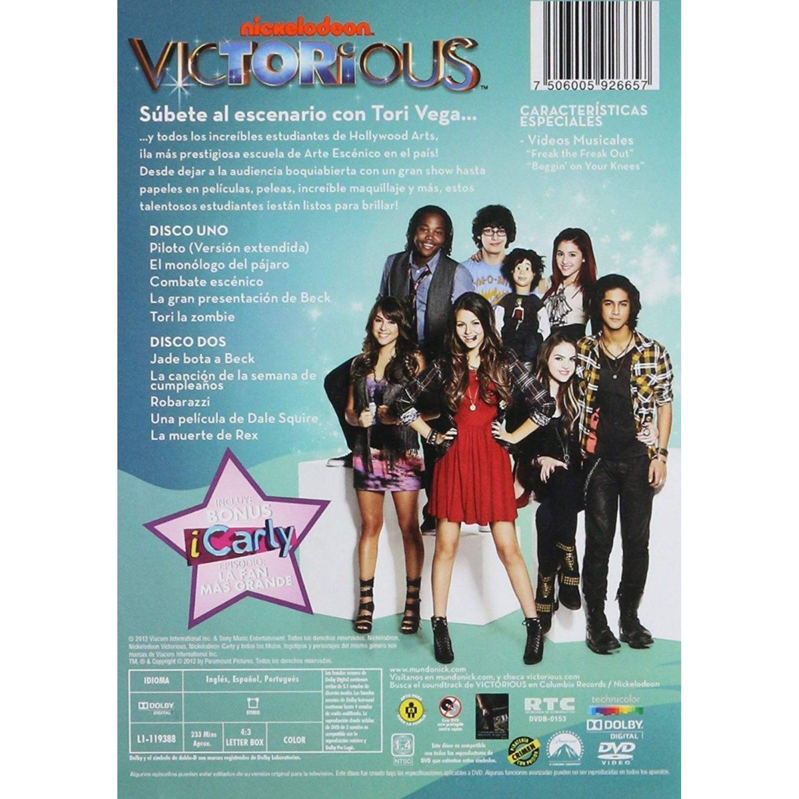 Victorious Primera Temporada 1 Volumen Uno Dvd