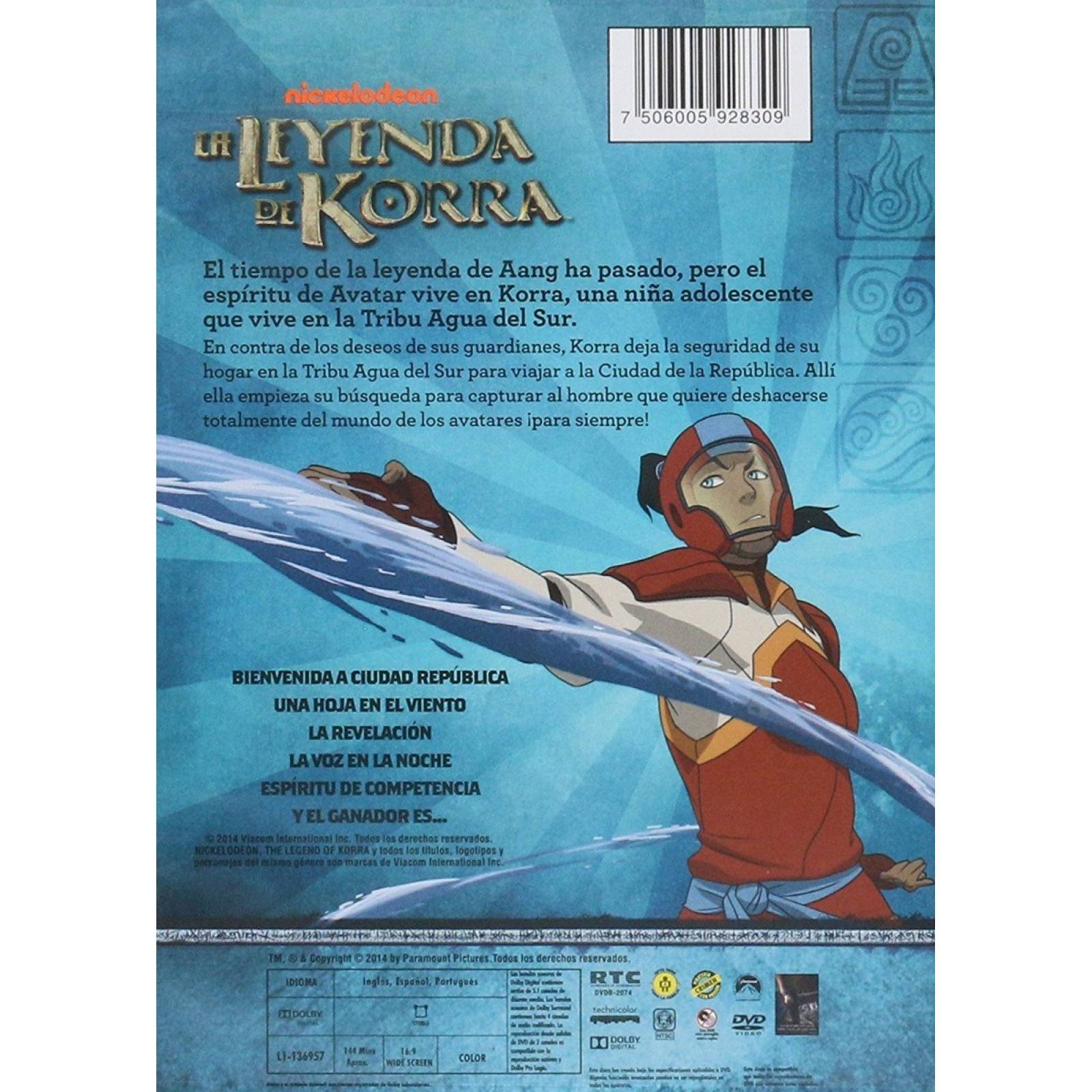 La Leyenda De Korra Libro 1 Uno Aire Volumen 1 Uno Serie Dvd