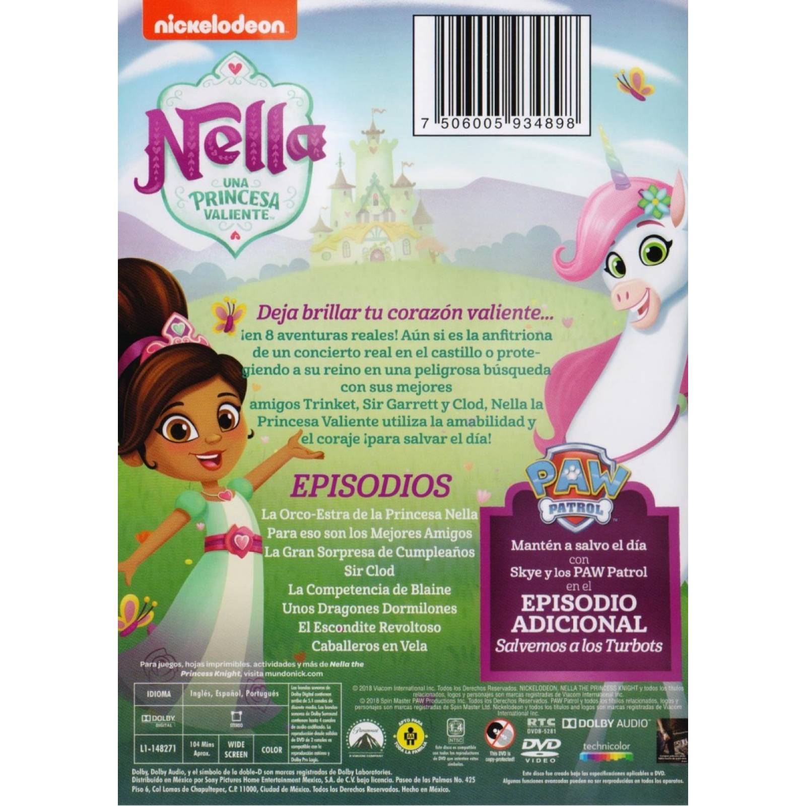 Nella Una Princesa Valiente Coleccion 8 Episodios Dvd
