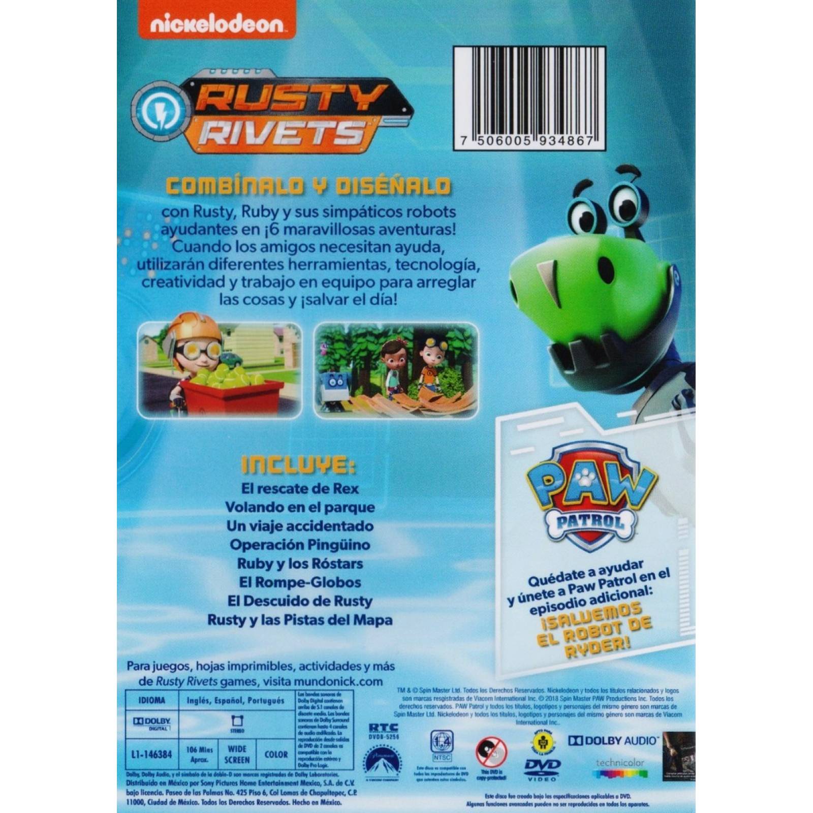 Rusty Rivets Coleccion 8 Episodios Serie Dvd