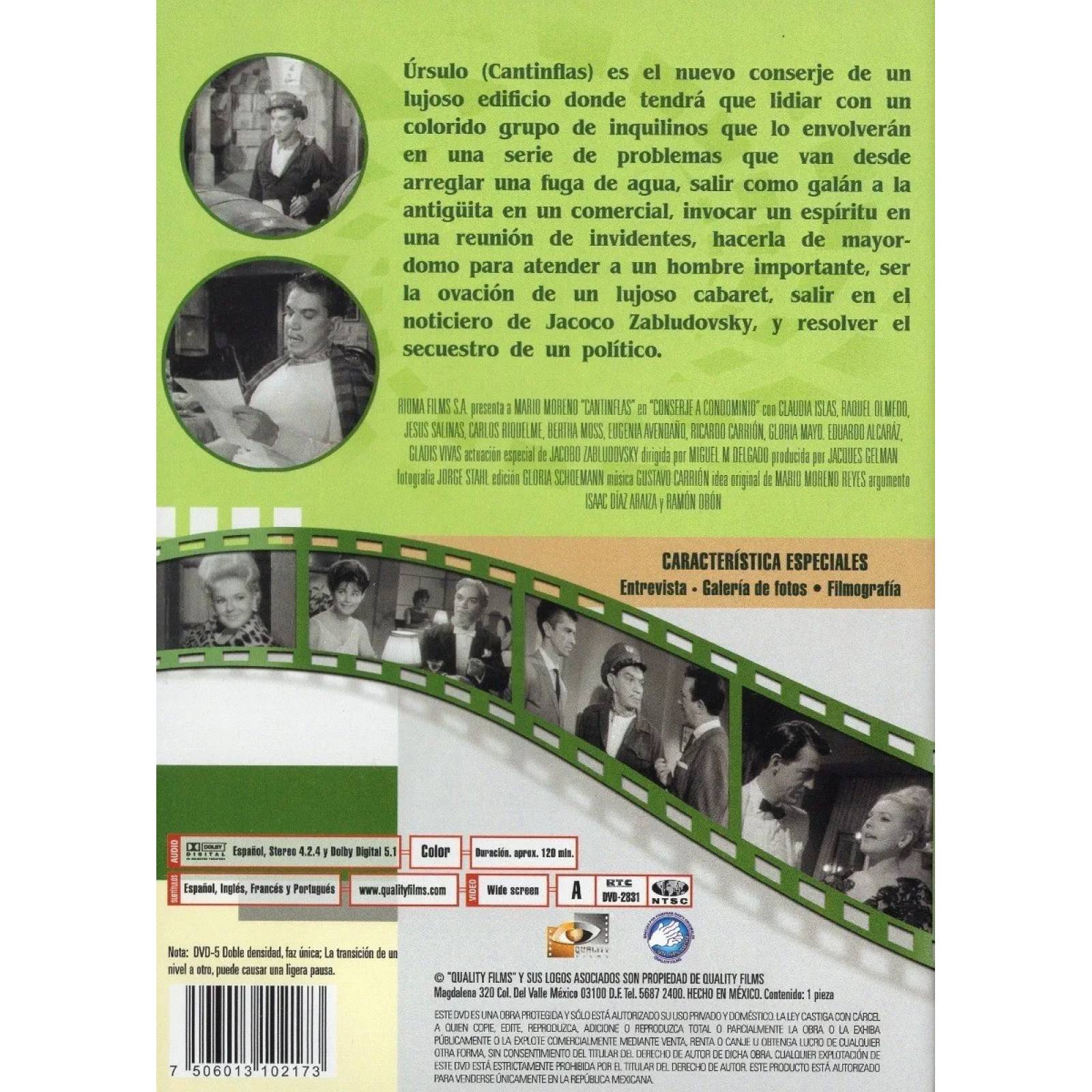 Conserje En Condominio Cantinflas Pelicula Dvd