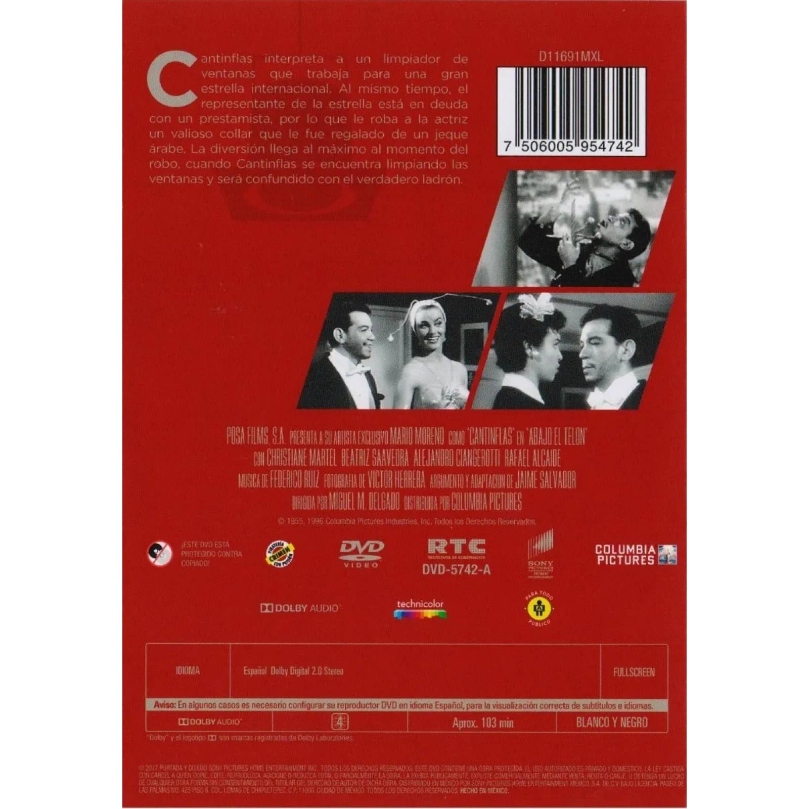 Abajo El Telon Coleccion Cantinflas Volumen 18 Pelicula Dvd
