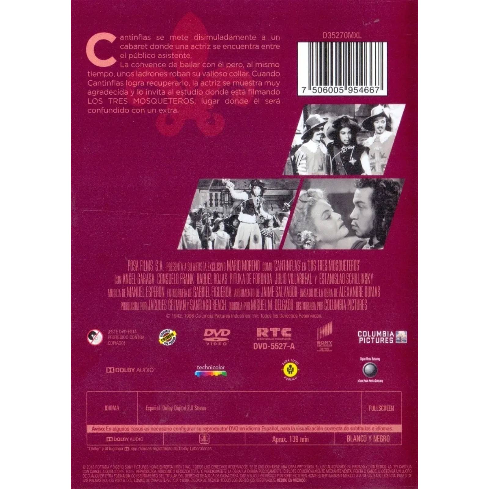 Tres Mosqueteros Coleccion Cantinflas Volumen 3 Pelicula Dvd