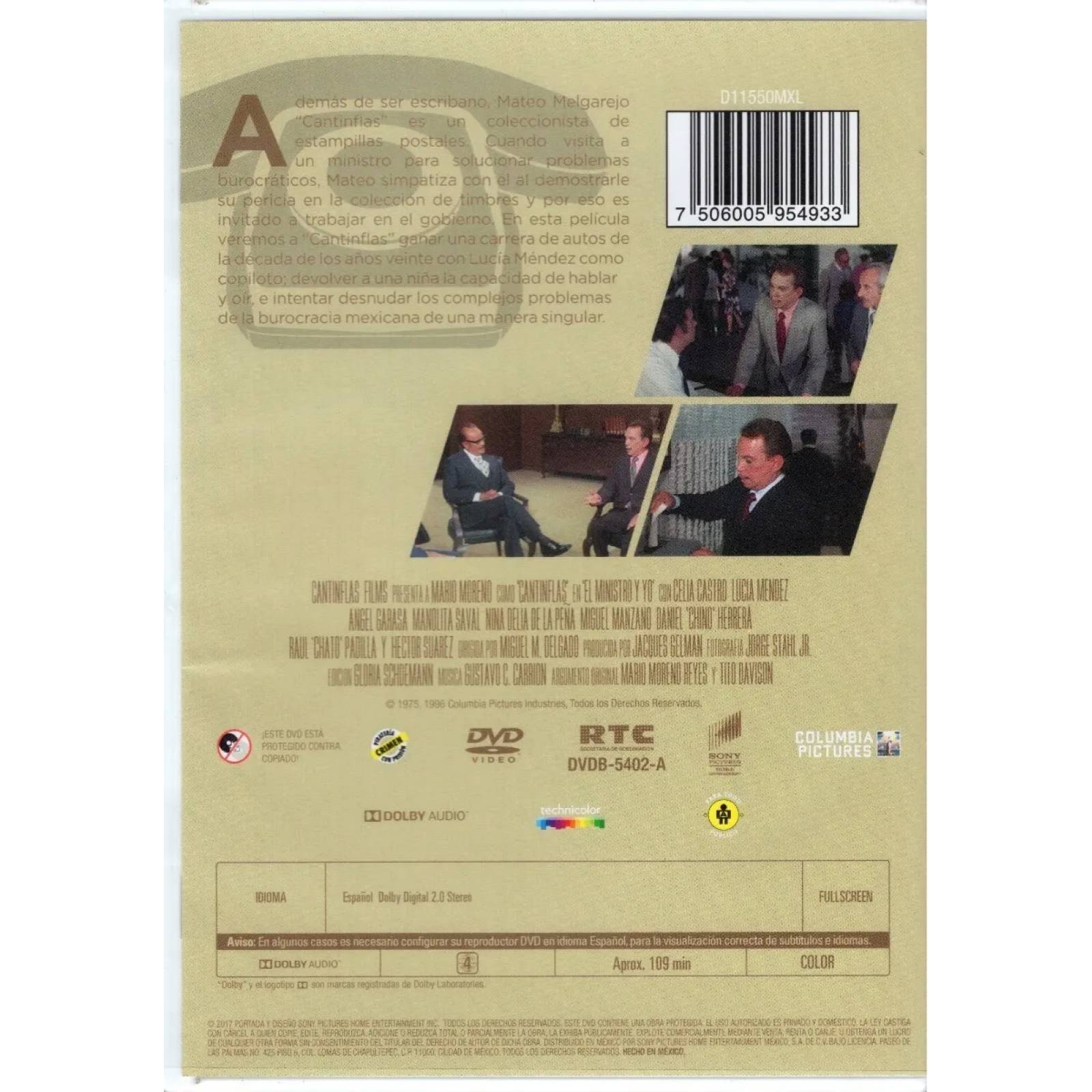 El Ministro Y Yo Coleccion Cantinflas Vol 33 Pelicula Dvd