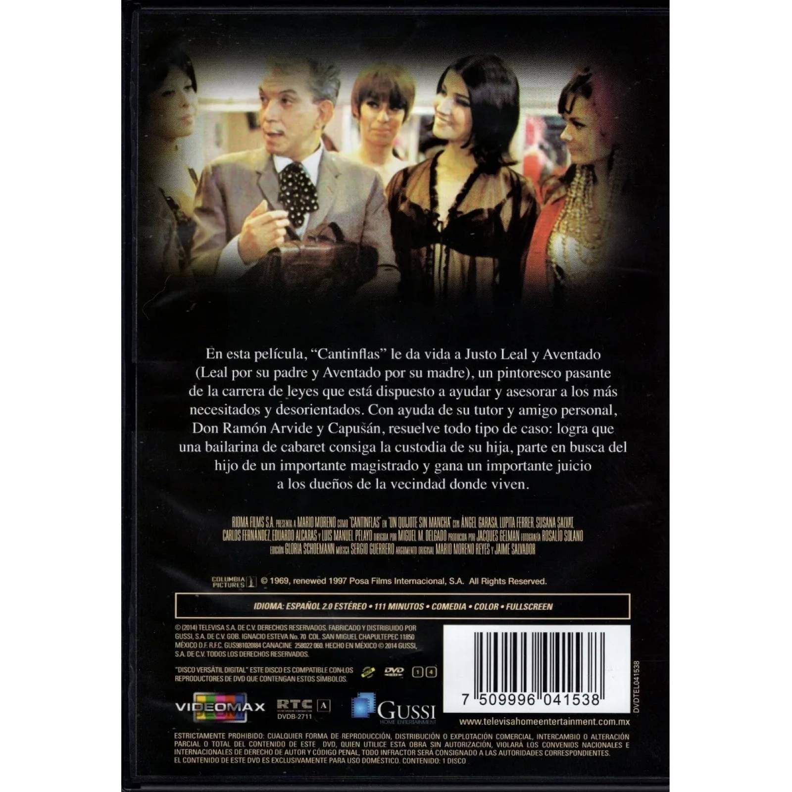 Un Quijote Sin Mancha Por Siempre Cantinflas Pelicula Dvd