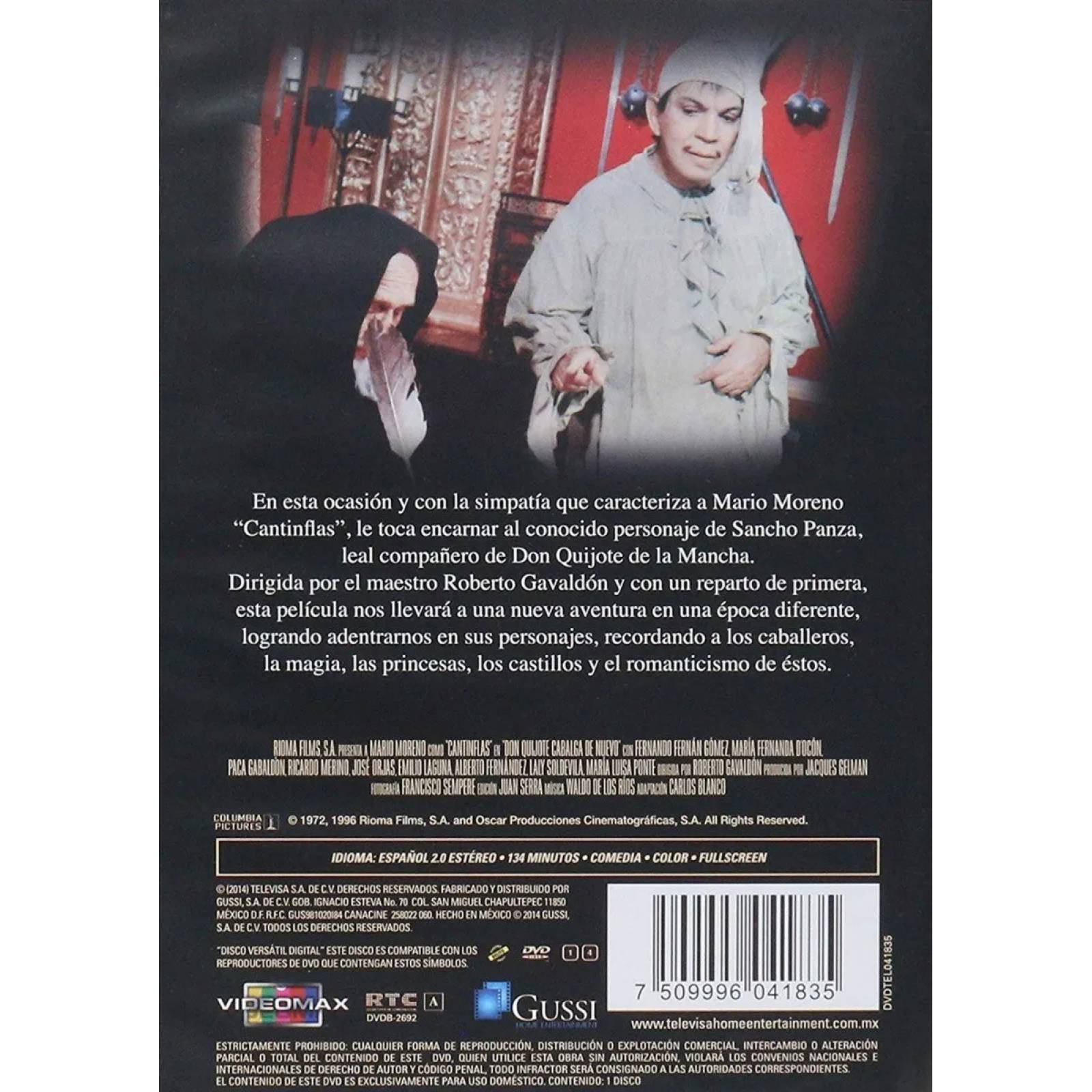 Don Quijote Cabalga De Nuevo Por Siempre Cantinflas Dvd
