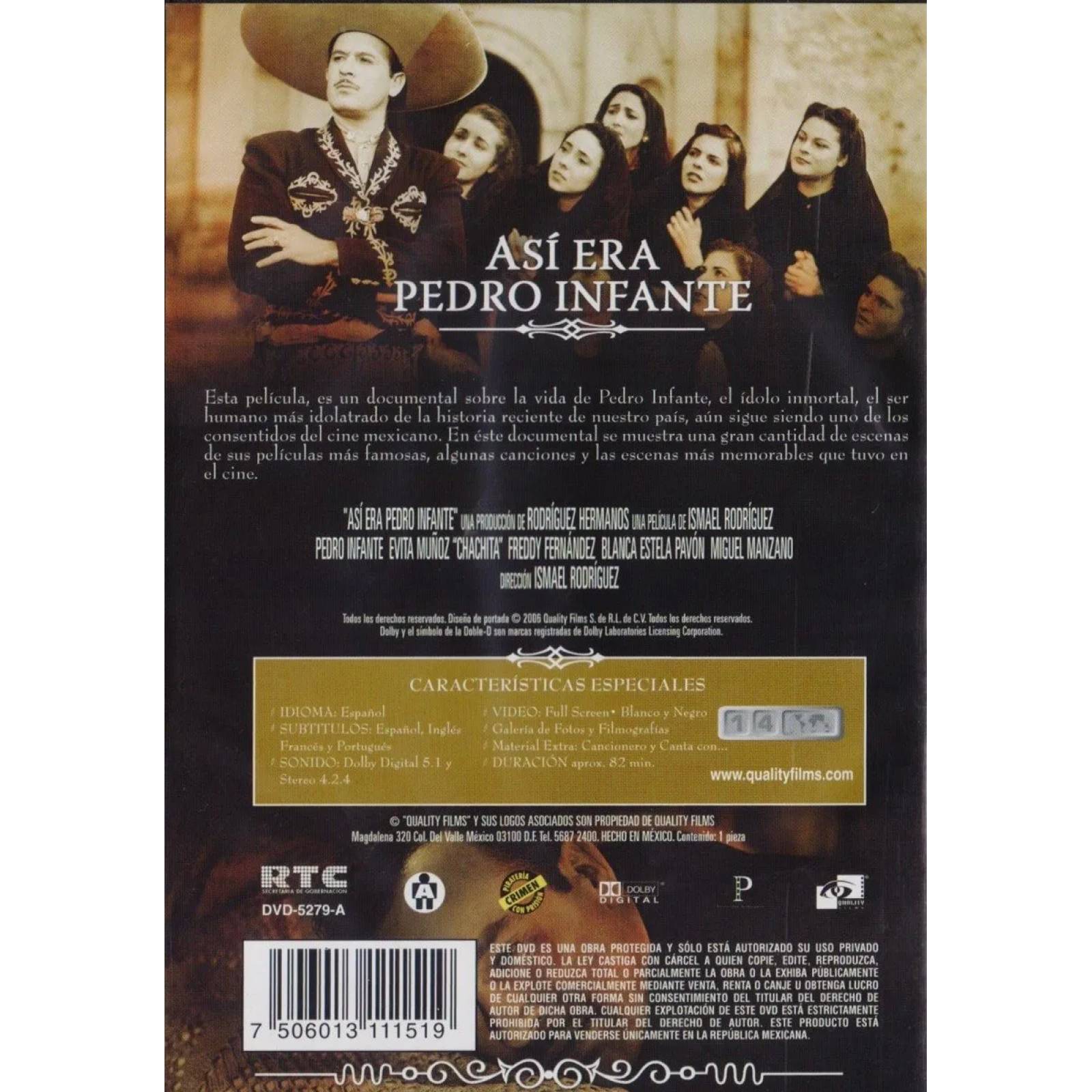 Asi Era Pedro Infante Pelicula Original Dvd