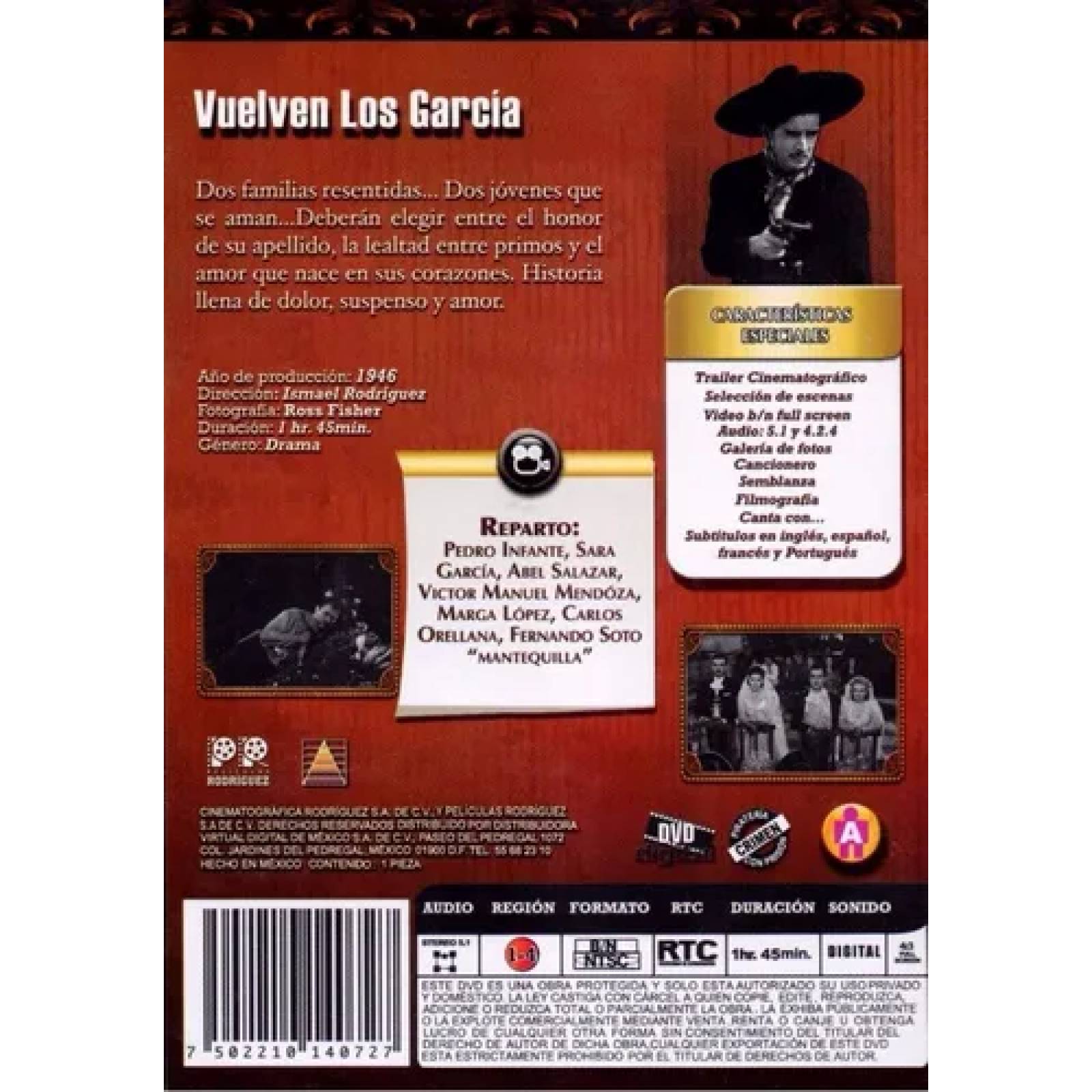 Vuelven Los Garcia Pedro Infante Pelicula Dvd