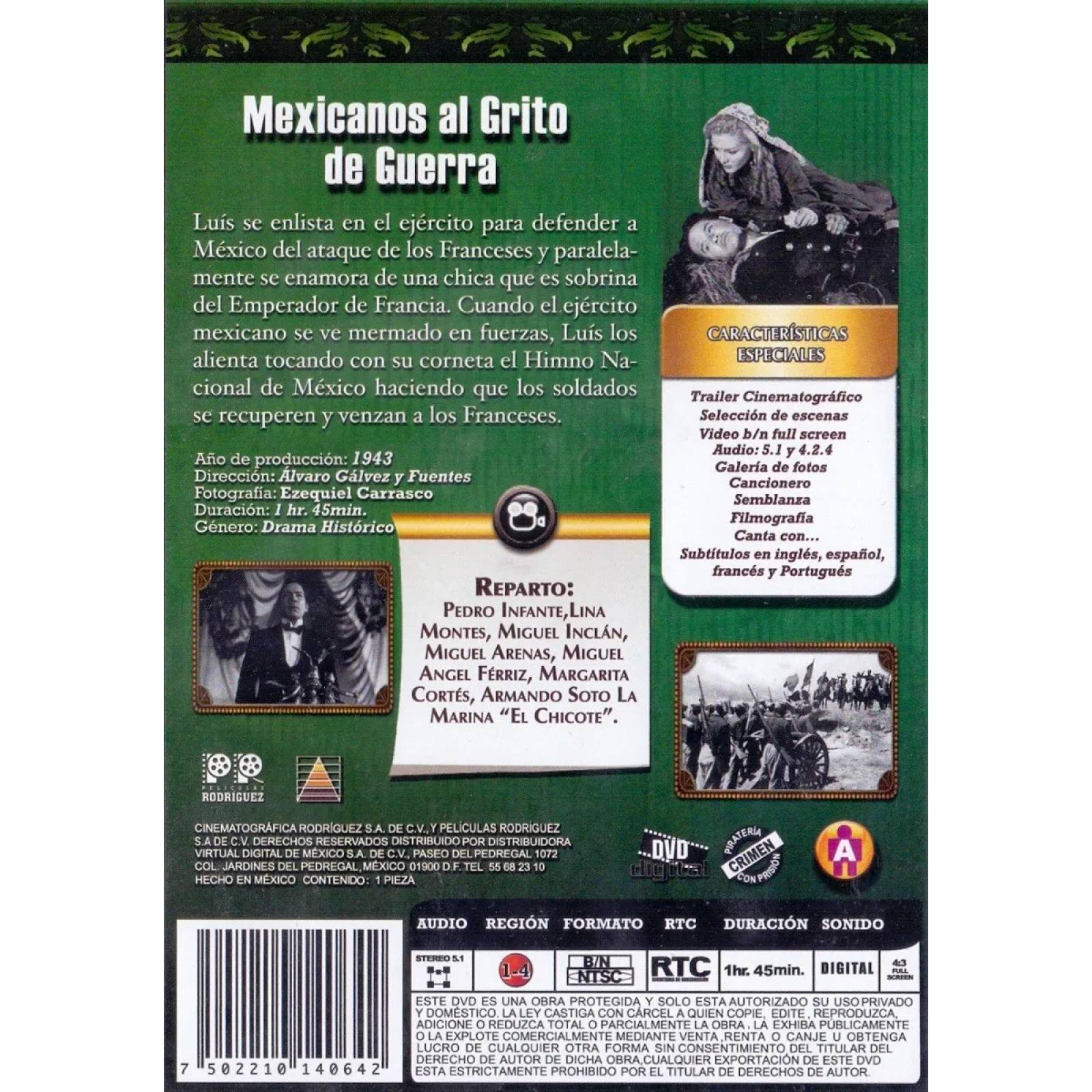 Mexicanos Al Grito De Guerra Pelicula Pedro Infante Dvd