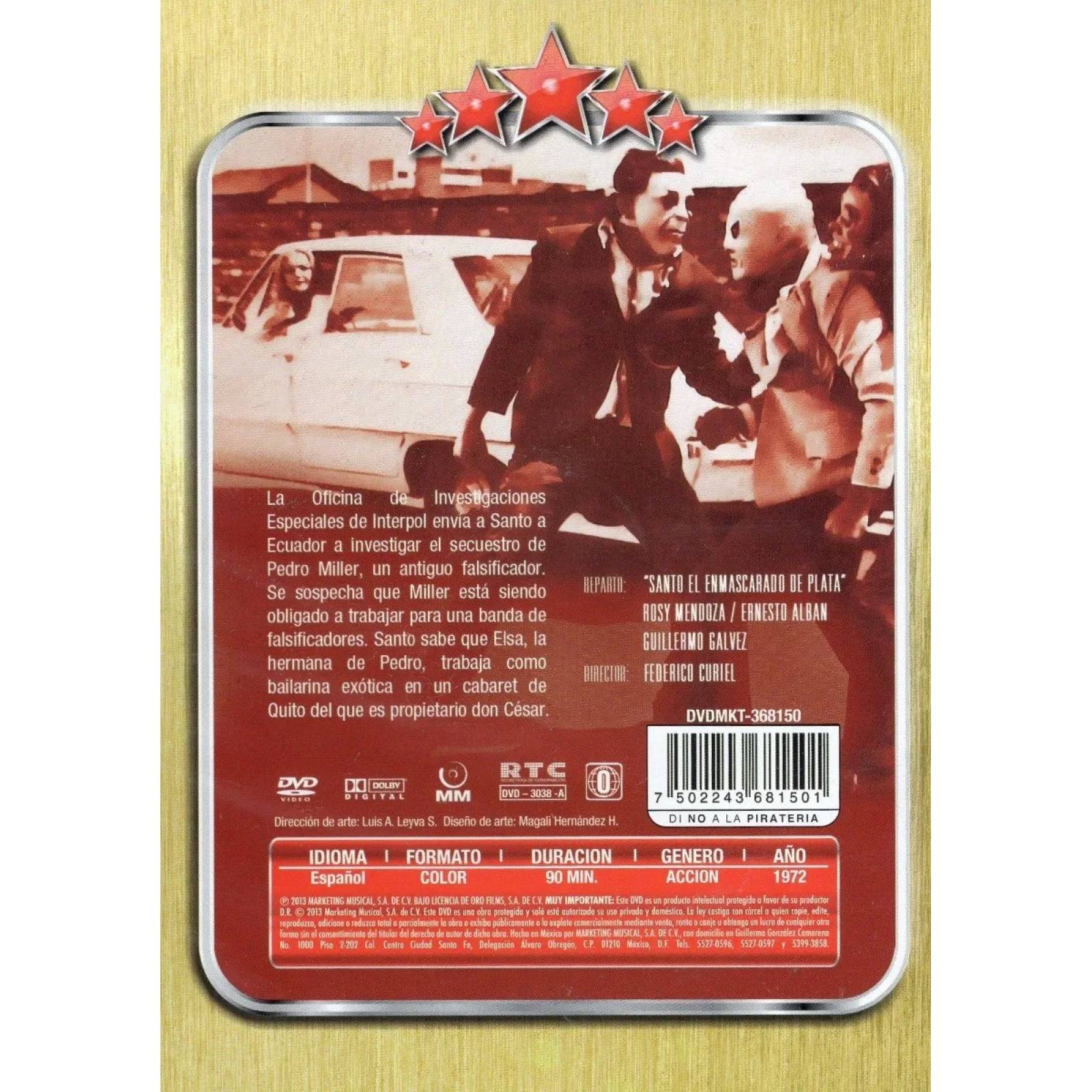 Santo Contra Los Secuestradores Ernesto Alban Pelicula Dvd