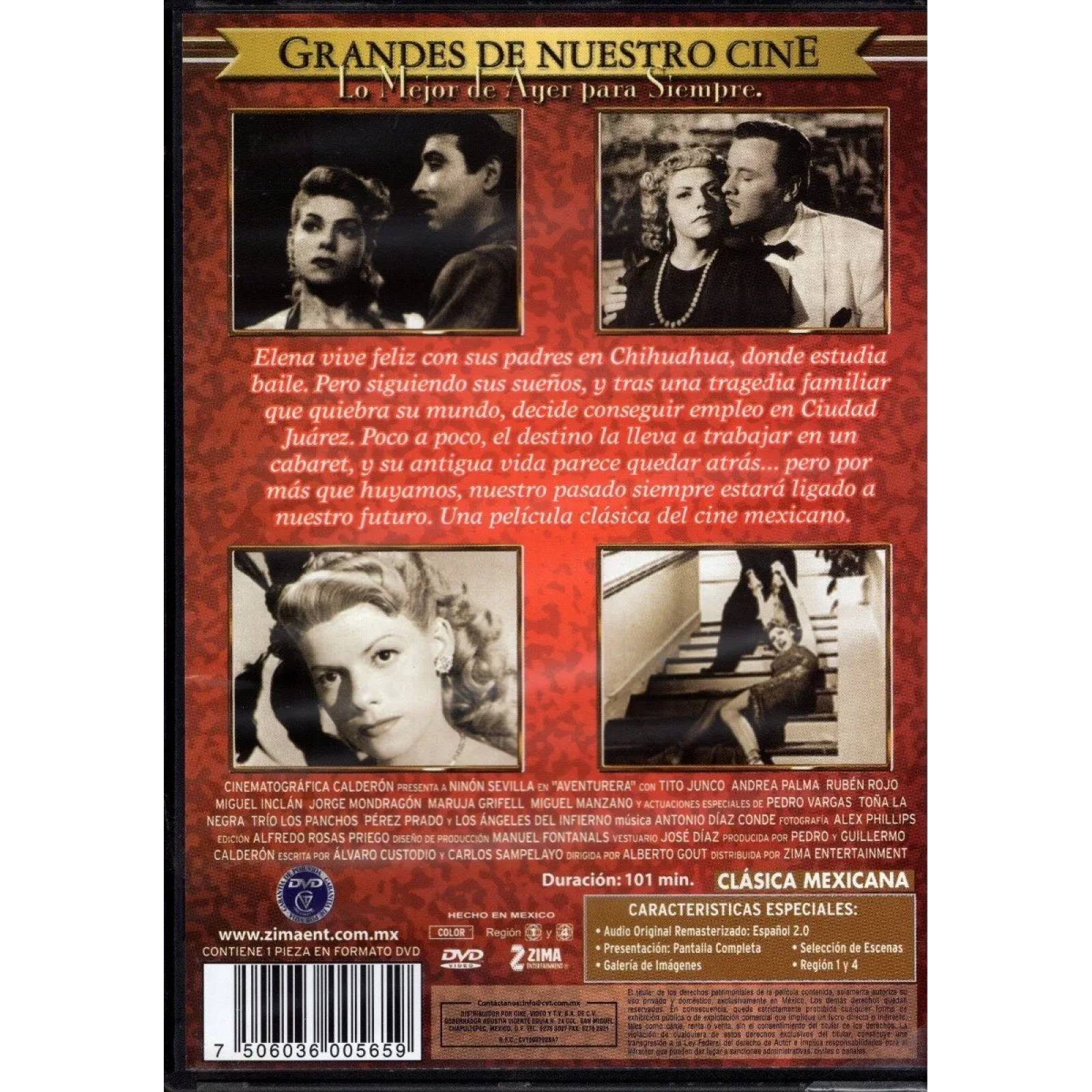 Aventurera 1949 Ninon Sevilla , Andrea Palma Pelicula Dvd