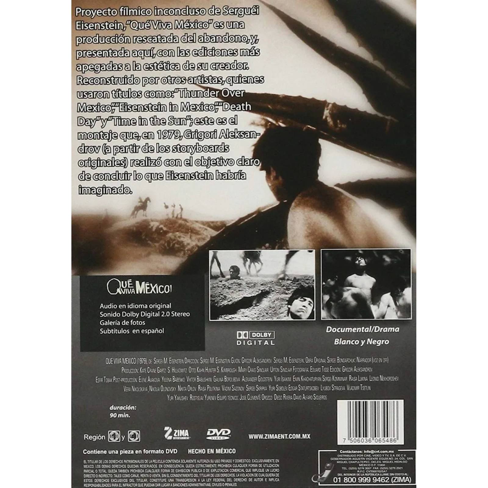 Que Viva Mexico Sergei M Eisenstein Pelicula Dvd