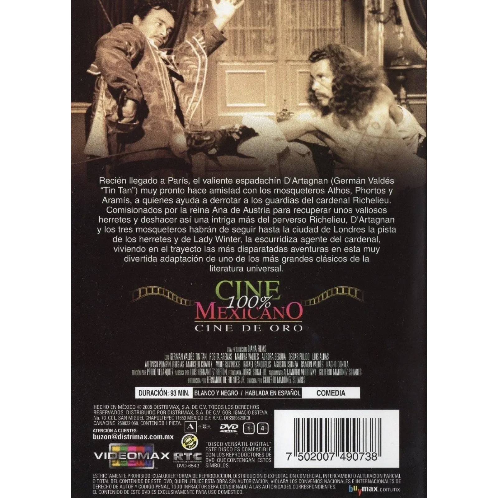 Los 3 Tres Mosqueteros Y Medio German Valdes Pelicula Dvd