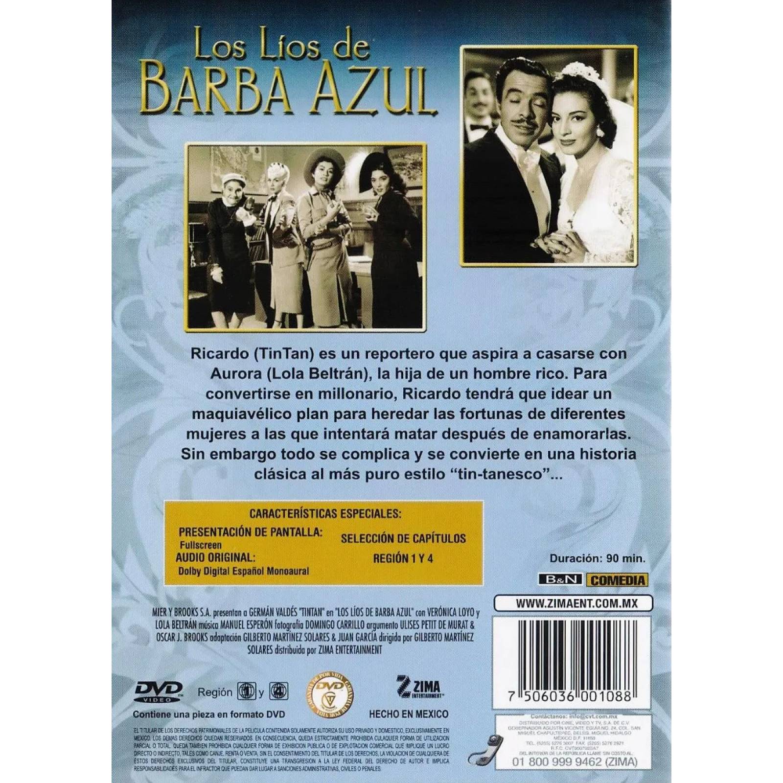 Los Lios De Barba Azul German Valdez Tin Tan Pelicula Dvd