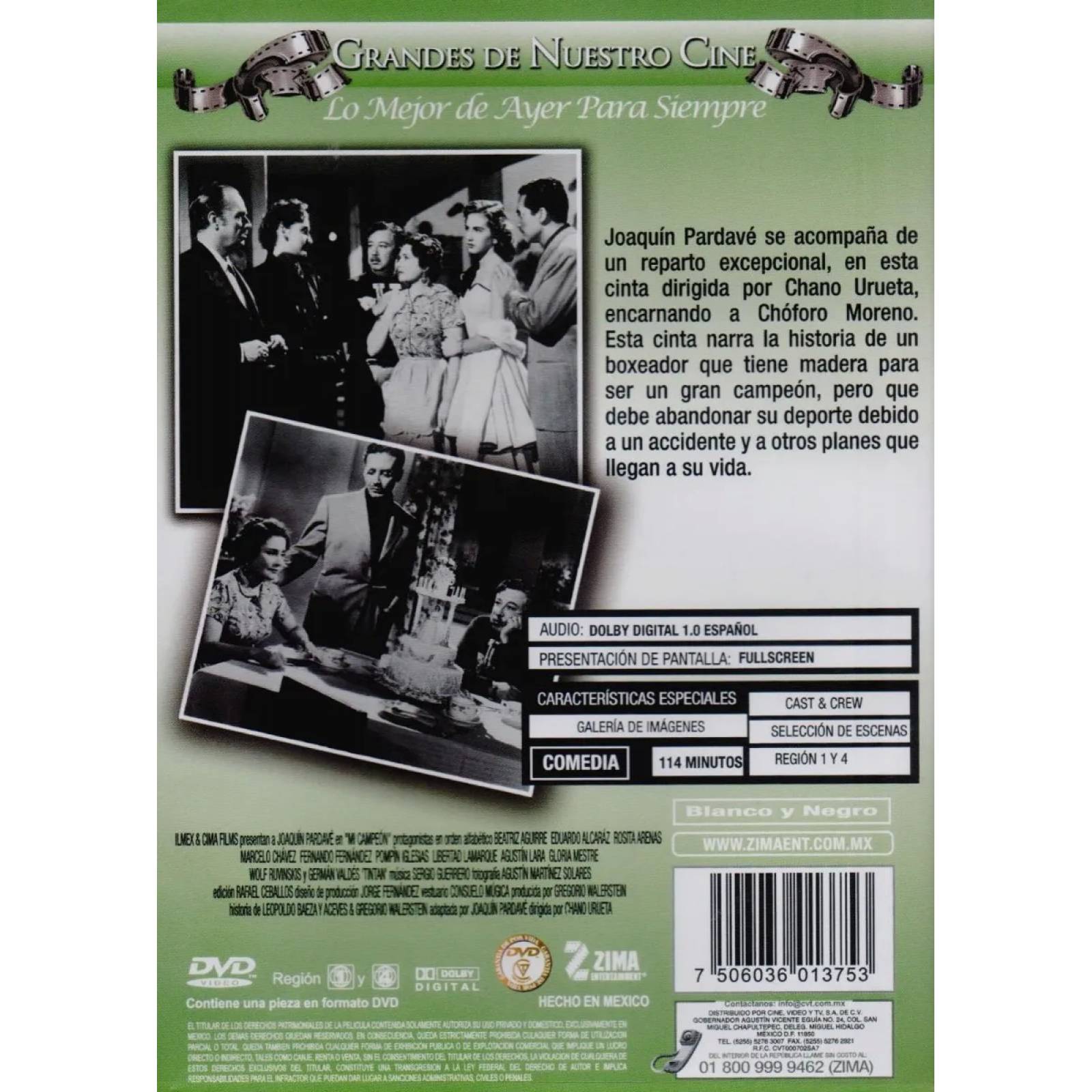 Mi Campeon Joaquin Pardave Pelicula Dvd