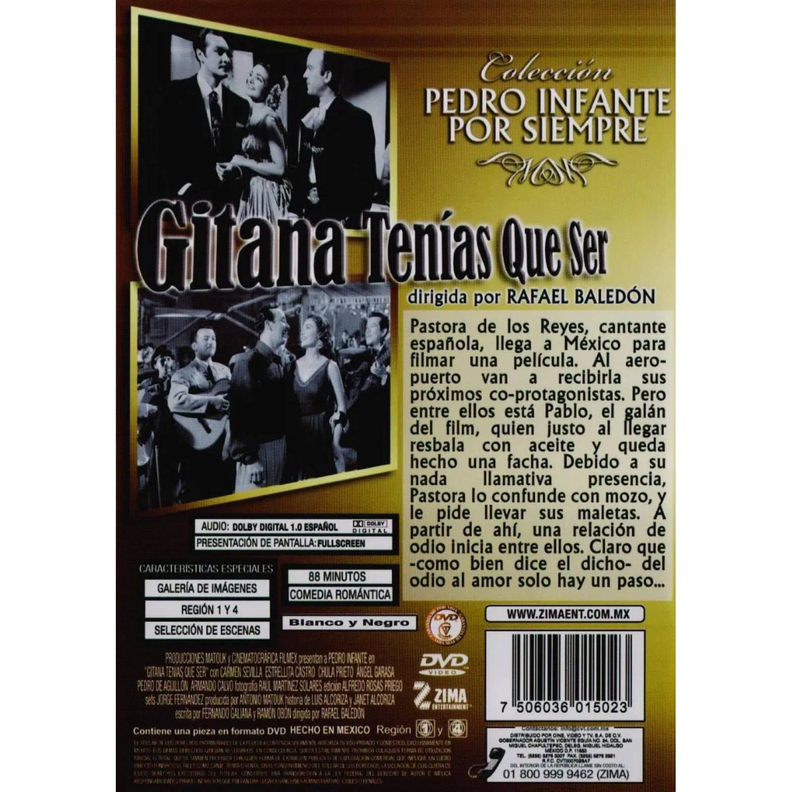 Gitana Tenias Que Ser Pedro Infante Pelicula Dvd