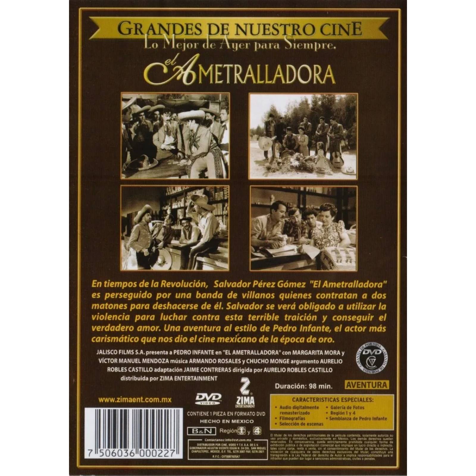 El Ametralladora Pedro Infante Pelicula Dvd.