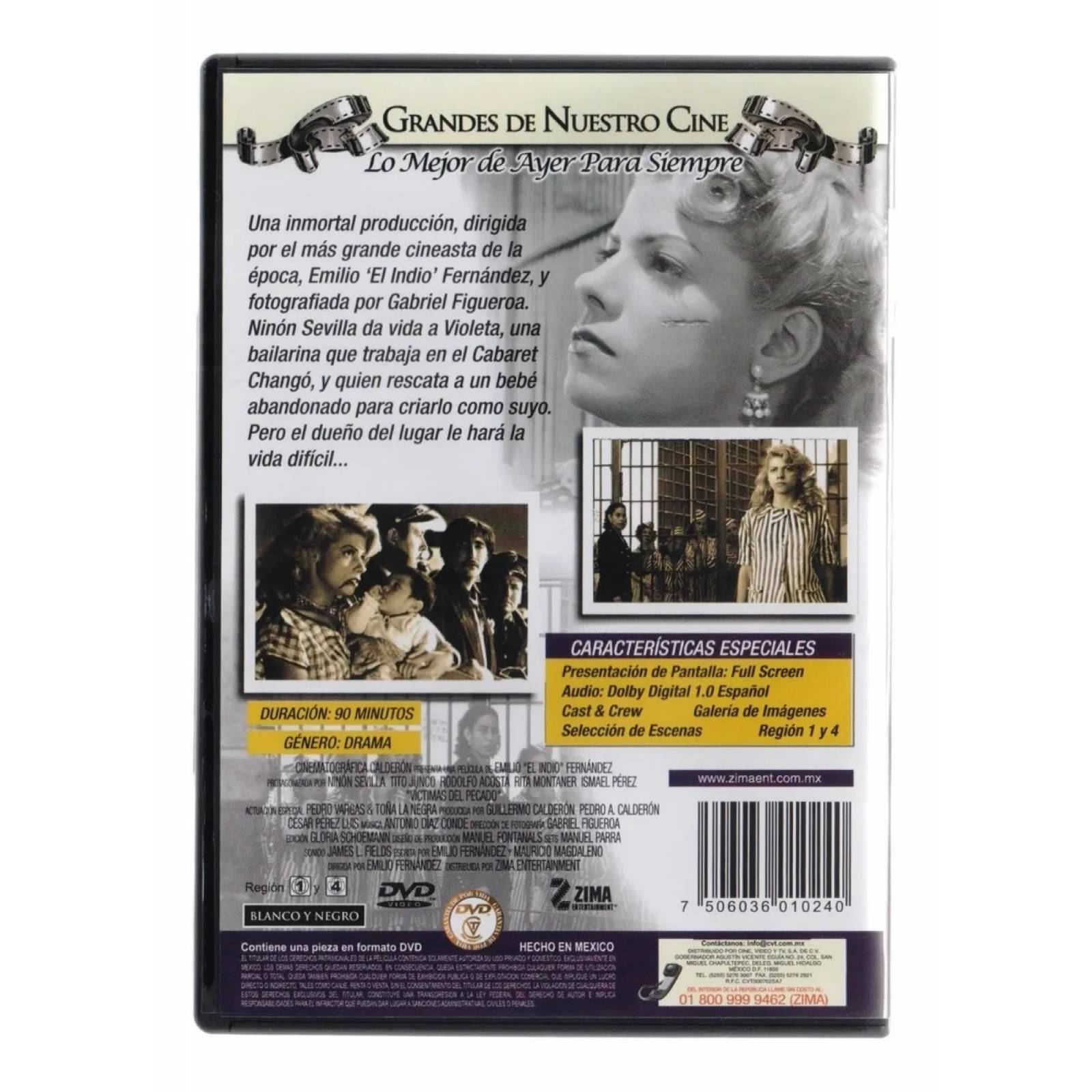 Victimas Del Pecado Emilio El Indio Fernandez Pelicula Dvd