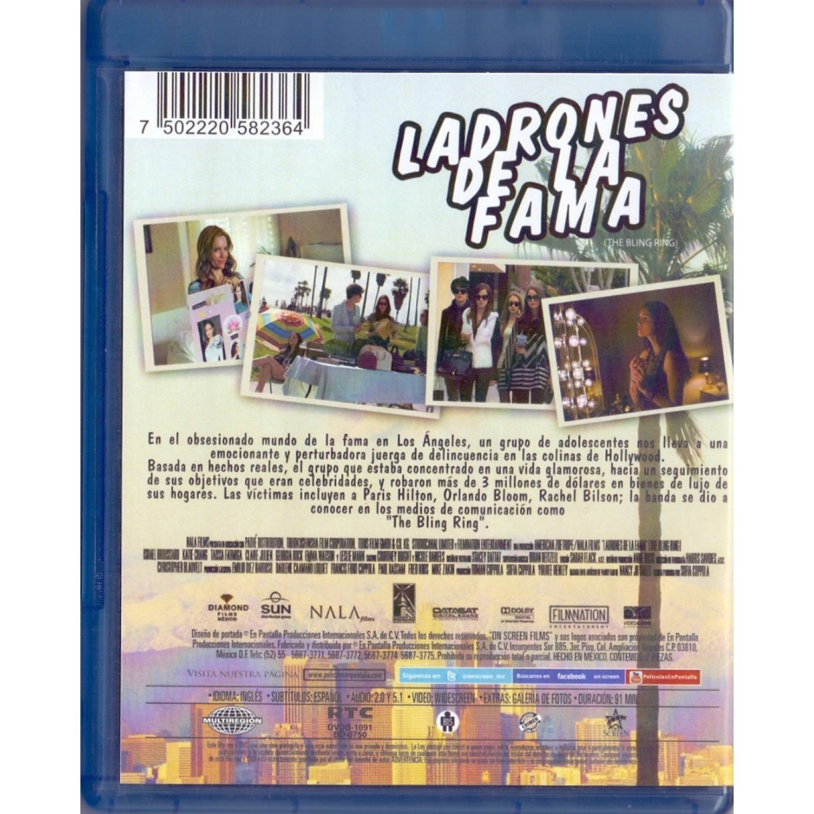 Ladrones De La Fama The Bling Ring Pelicula Blu-ray + Dvd