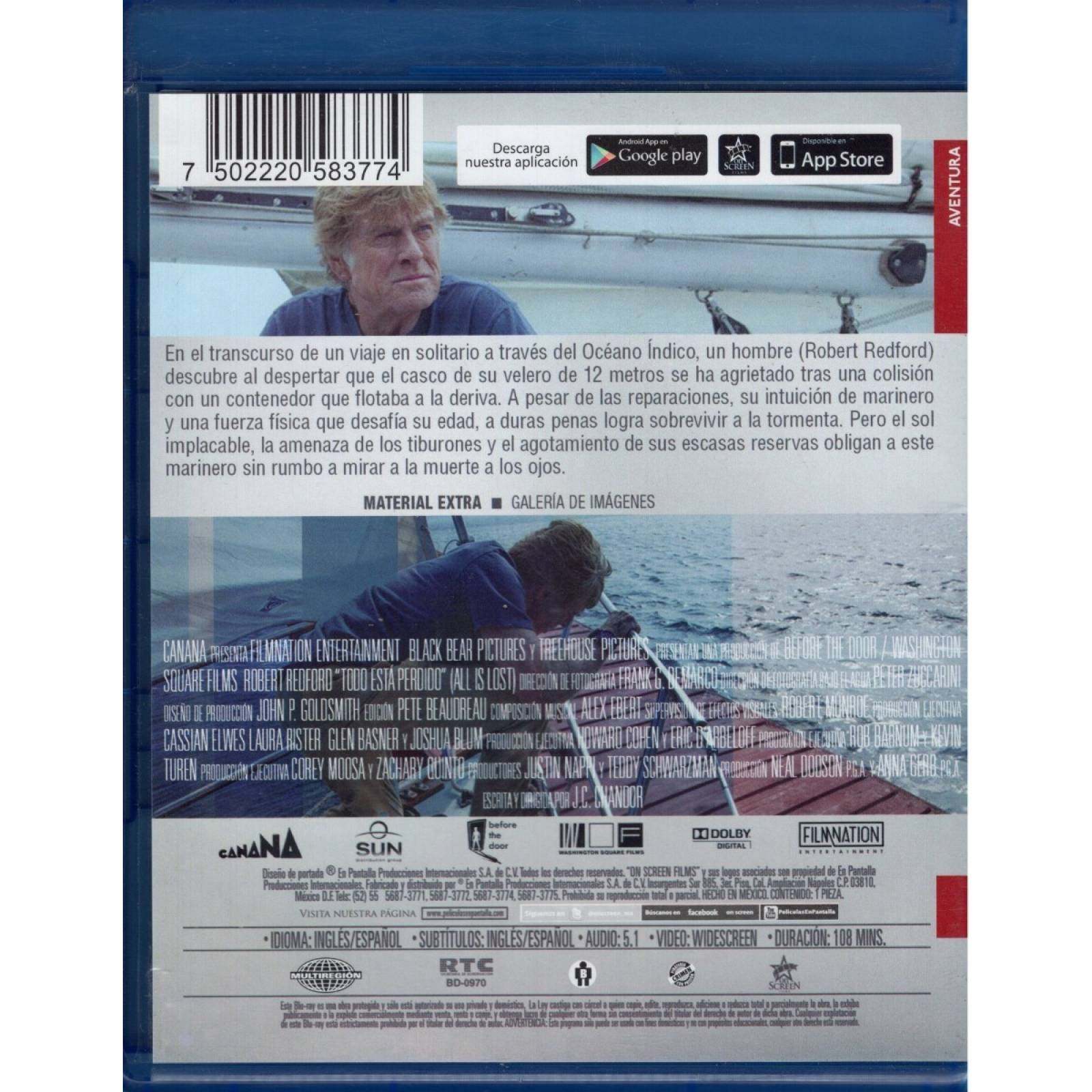 Cuando Todo Esta Perdido Robert Redford Pelicula Blu-ray