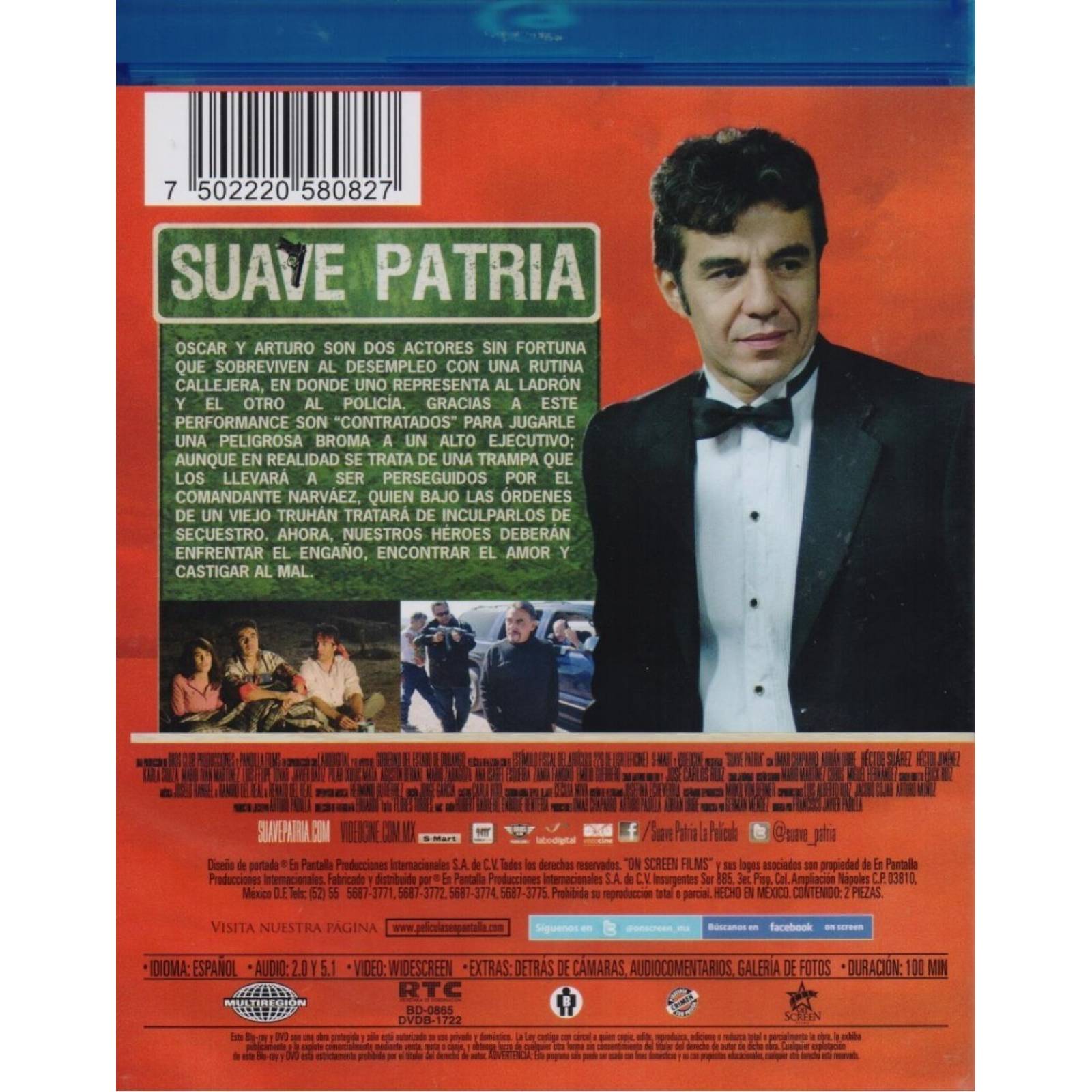Suave Patria Adrian Uribe Pelicula Blu-ray + Dvd