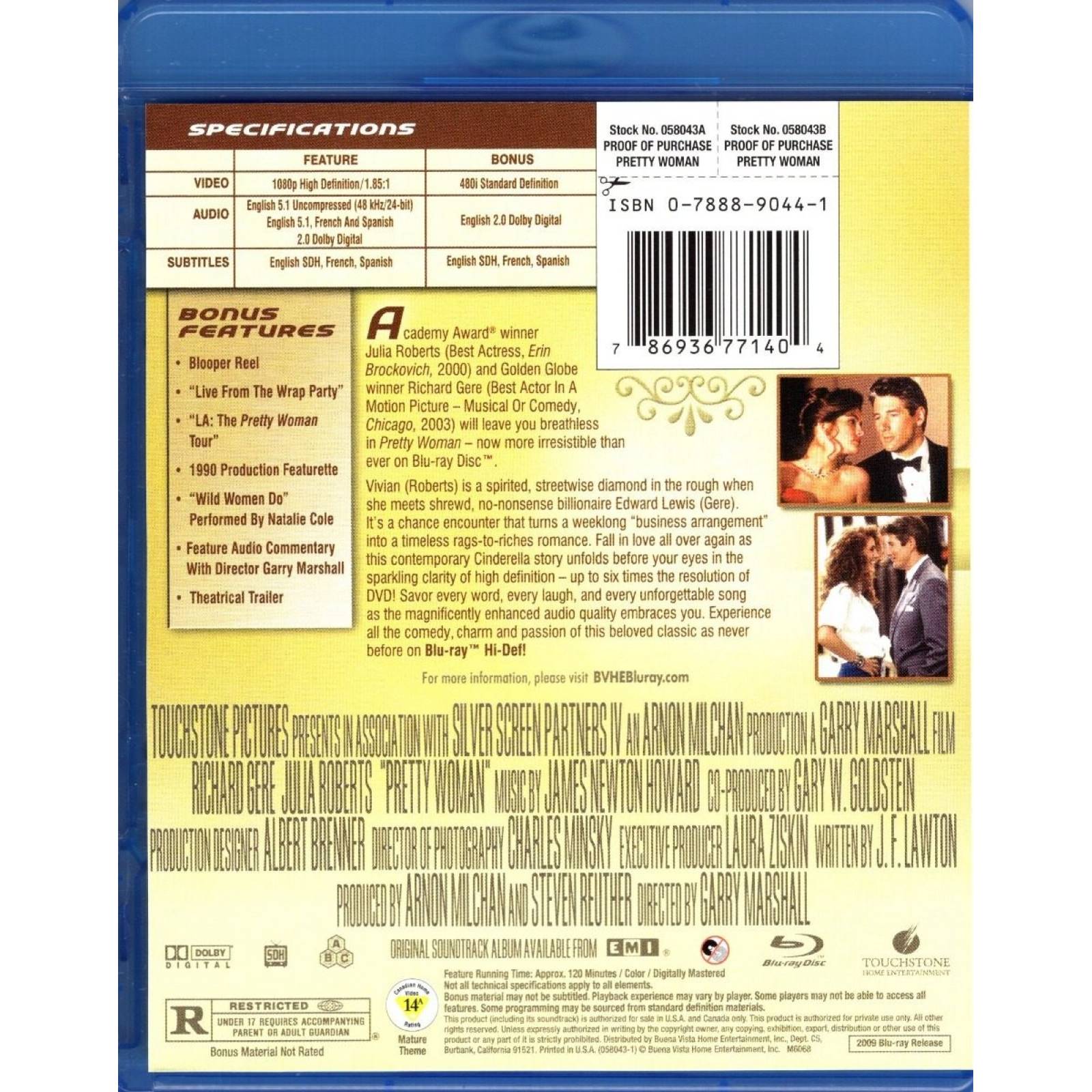 Mujer Bonita Pretty Woman Julia Roberts Importada Pelicula Blu-ray