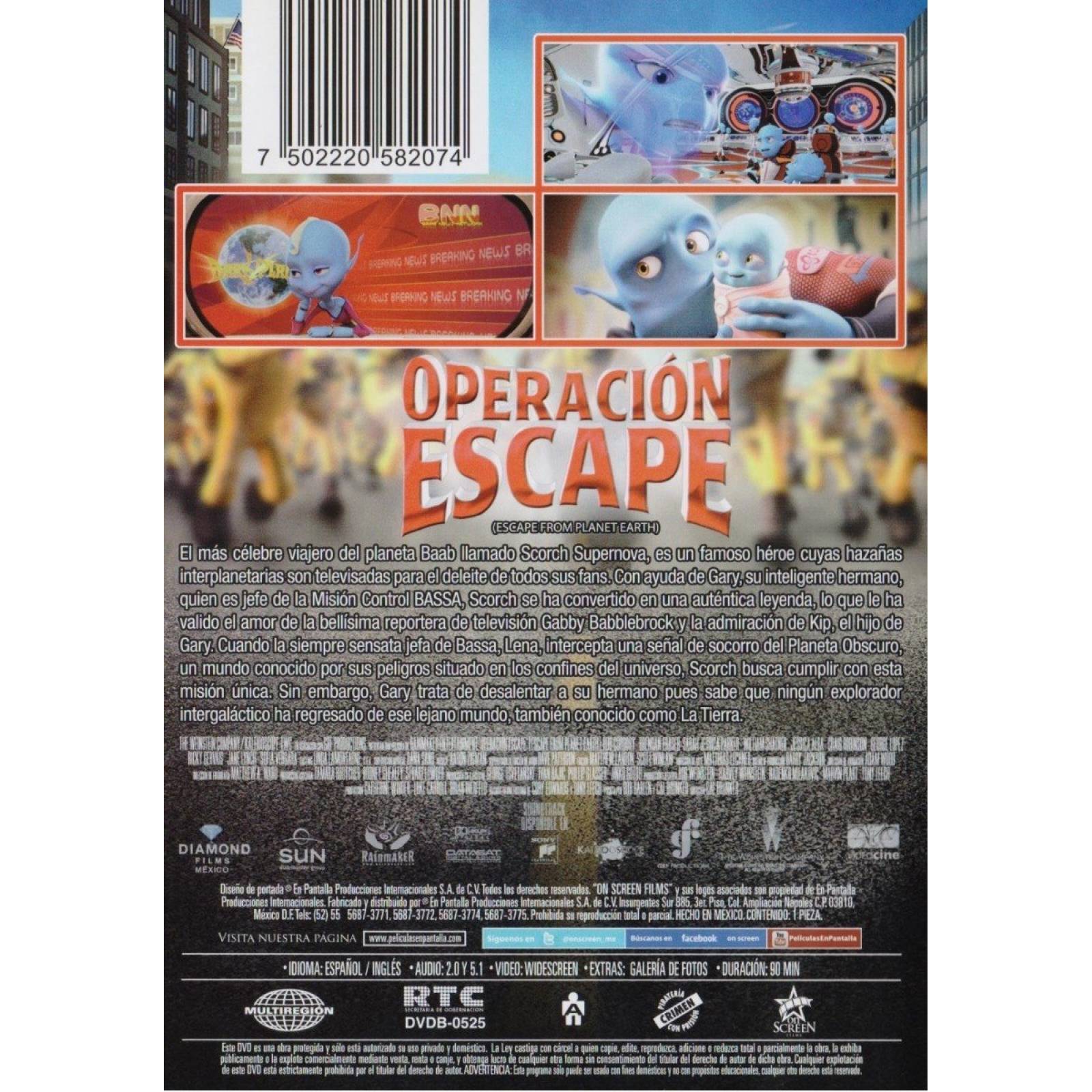 Operacion Escape From Planet Earth Pelicula Dvd