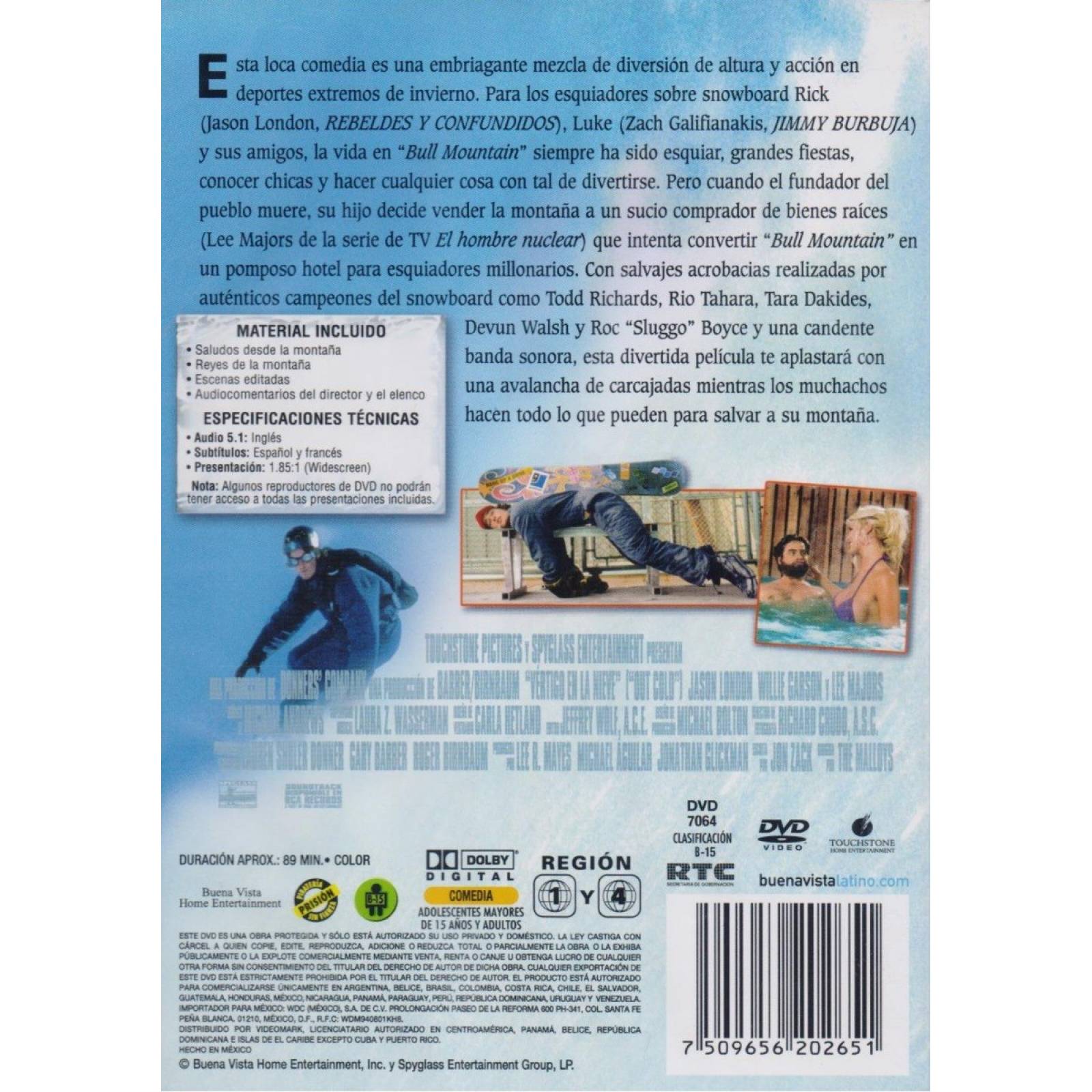 Vertigo En La Nieve Out Cold Jason London Pelicula Dvd